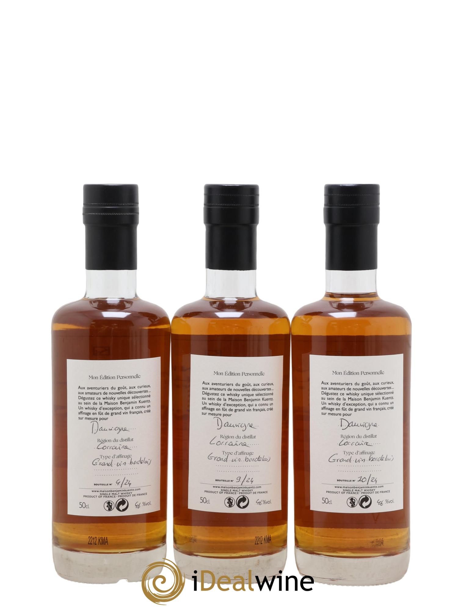 Whisky Saveurs Divignes Saveurs Divignes Single Cask Benjamin Kuentz - Lot de 3 format 50cls - 1