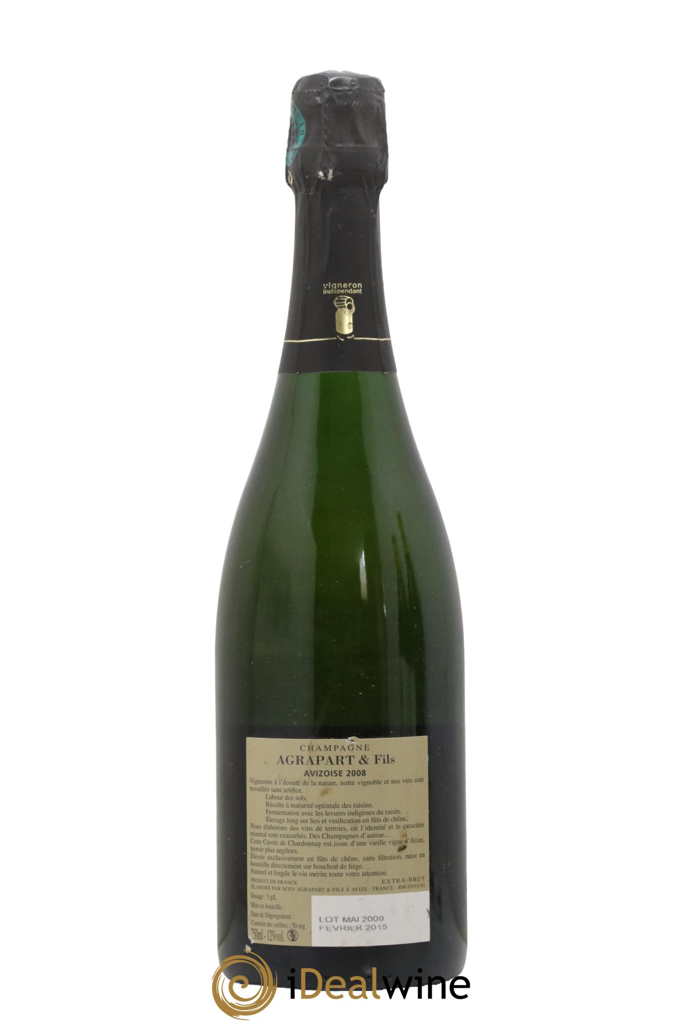 Avizoise Blanc de Blancs Brut Nature Pascal Agrapart 2008 - Posten von 1 Flasche - 1