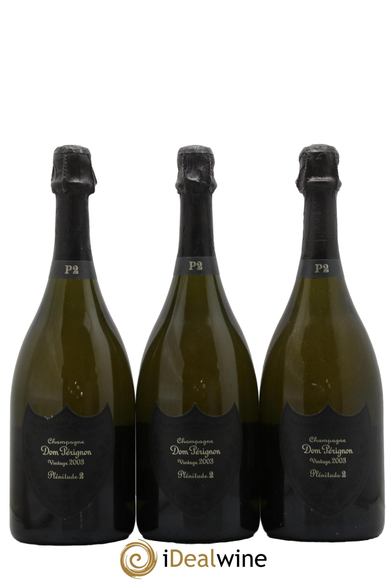 2eme Plénitude (P2) Dom Pérignon 2003 - Lot of 3 bottles - 0