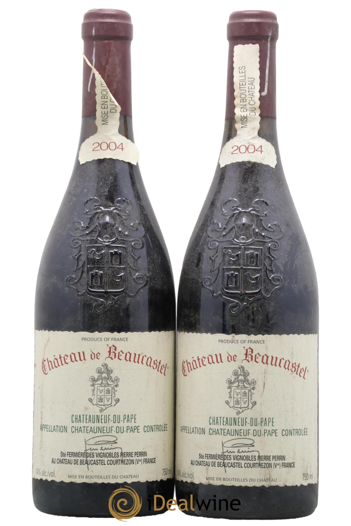 Châteauneuf-du-Pape Château de Beaucastel Famille Perrin 2004 - Lot de 2 bouteilles - 0