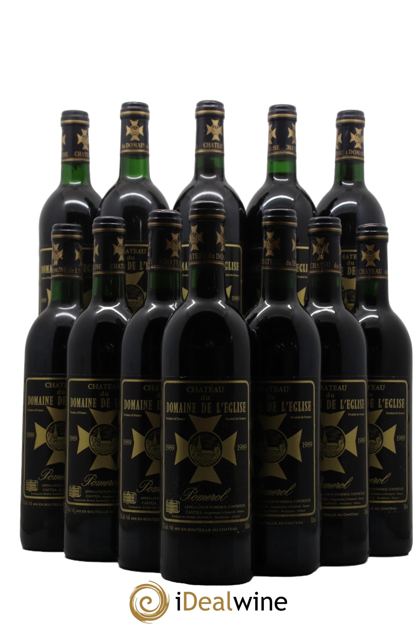 Château du Domaine de l'Église 1989 - Lot de 12 bouteilles - 0