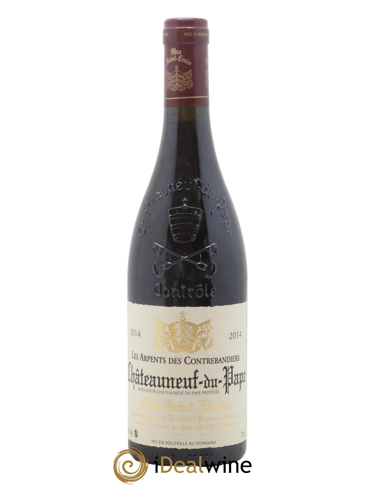 Châteauneuf-du-Pape Les Arpents des Contrebandiers Mas Saint-Louis 2014 - Lotto di 1 bottiglia - 0