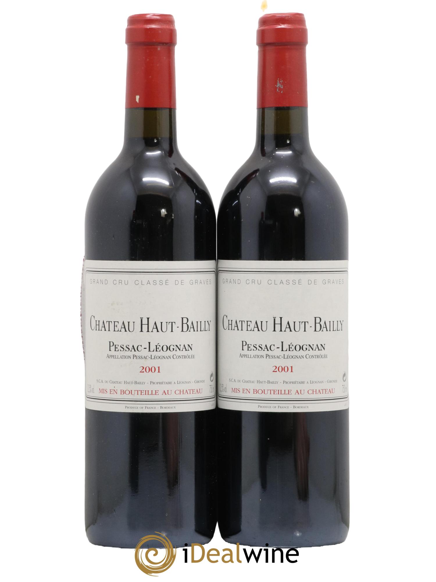 Château Haut-Bailly Cru Classé de Graves 2001 - Lot de 2 bouteilles - 0