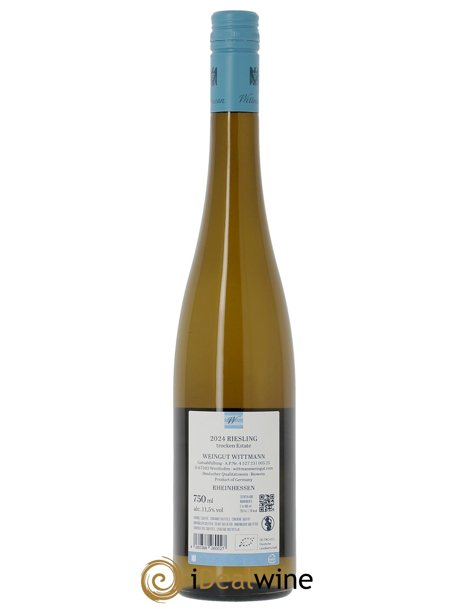 Riesling Wittmann Estate Trocken  2024 - Lot de 1 bouteille - 1