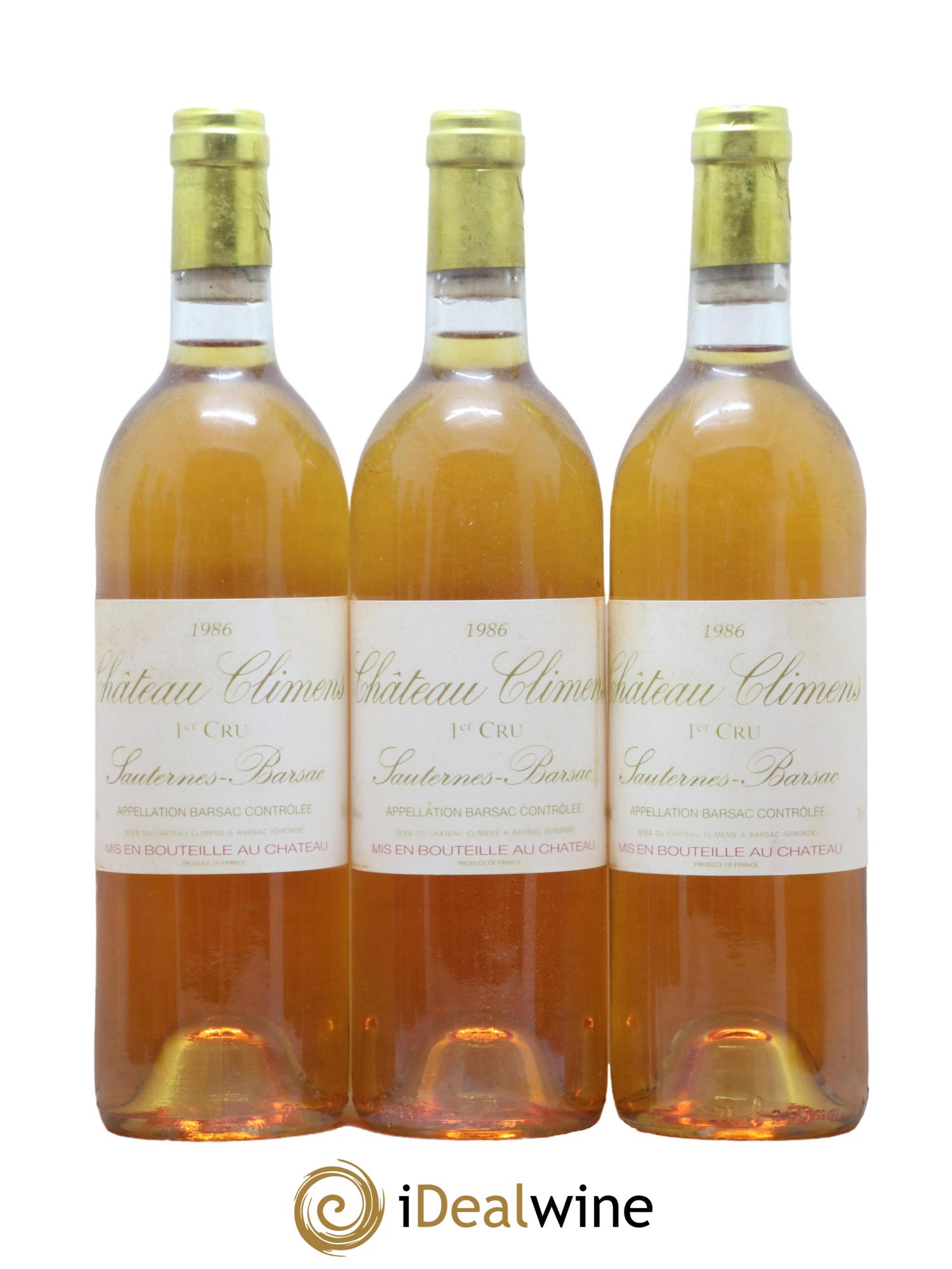 Château Climens 1er Grand Cru Classé 1986 - Lotto di 12 bottiglie - 1