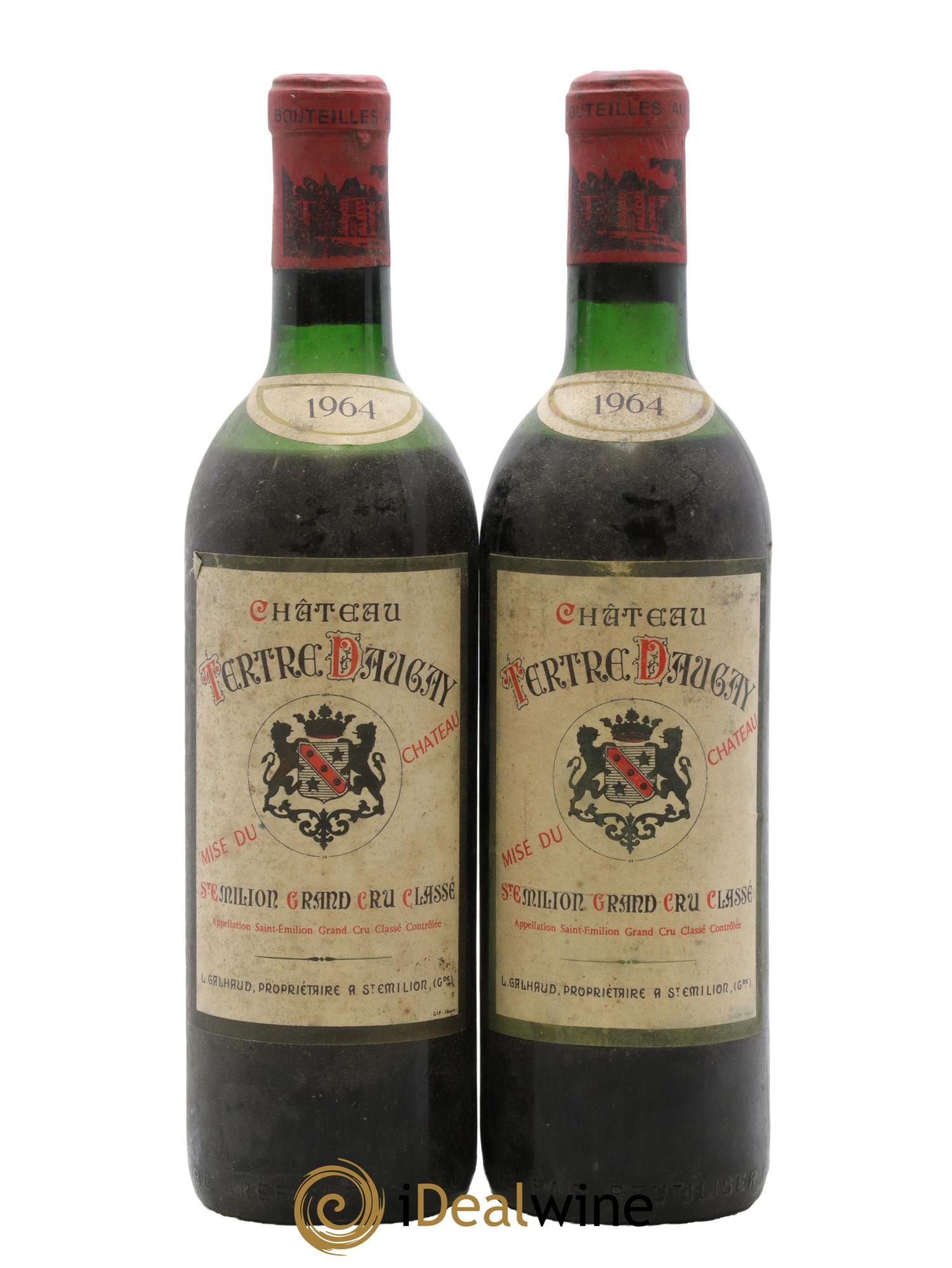 Château Tertre Daugay Grand Cru Classé 1964 - Lot de 2 bouteilles - 0