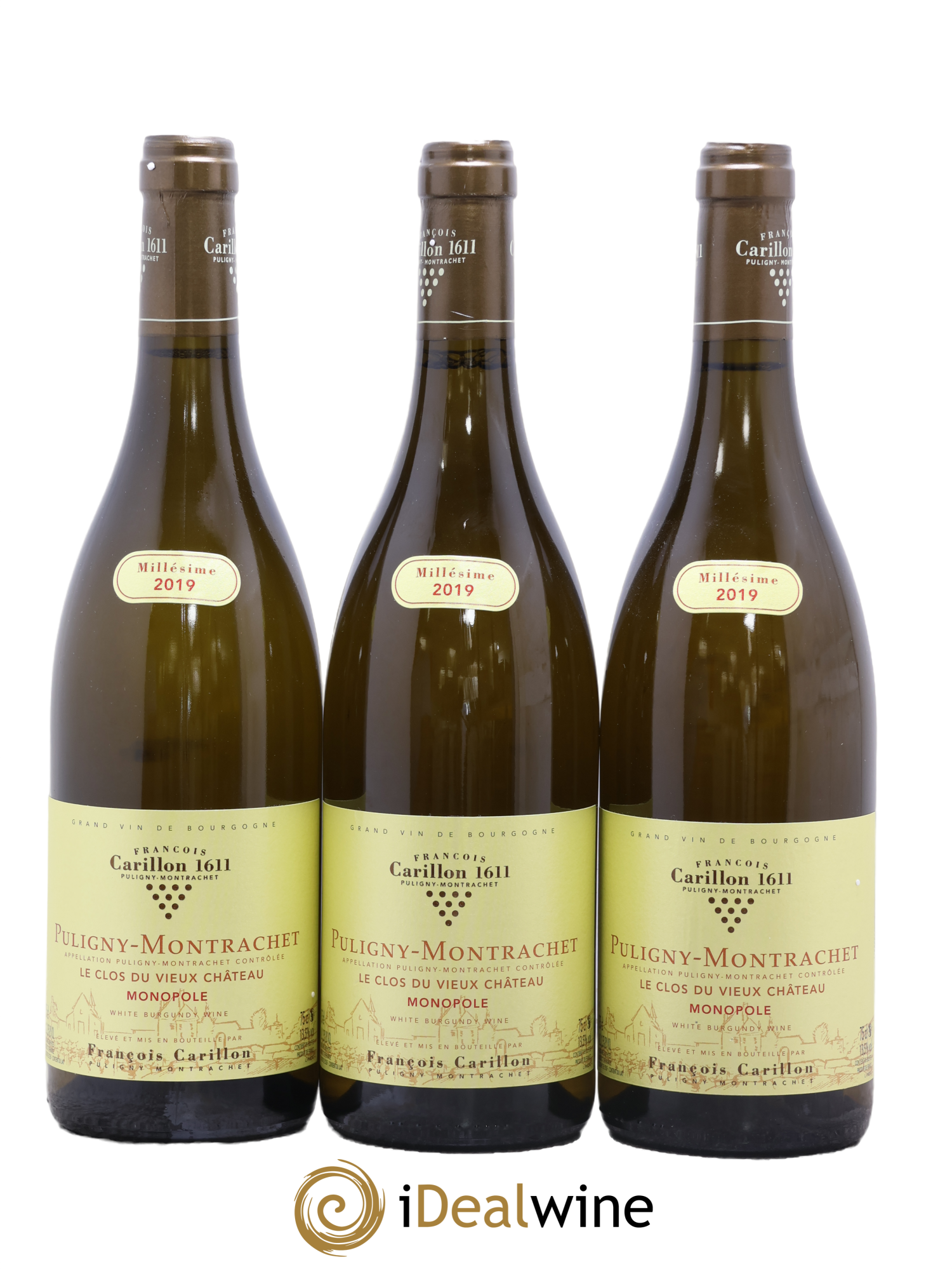Puligny-Montrachet Le Clos du Vieux Château François Carillon 2019 - Posten von 3 Flaschen - 0