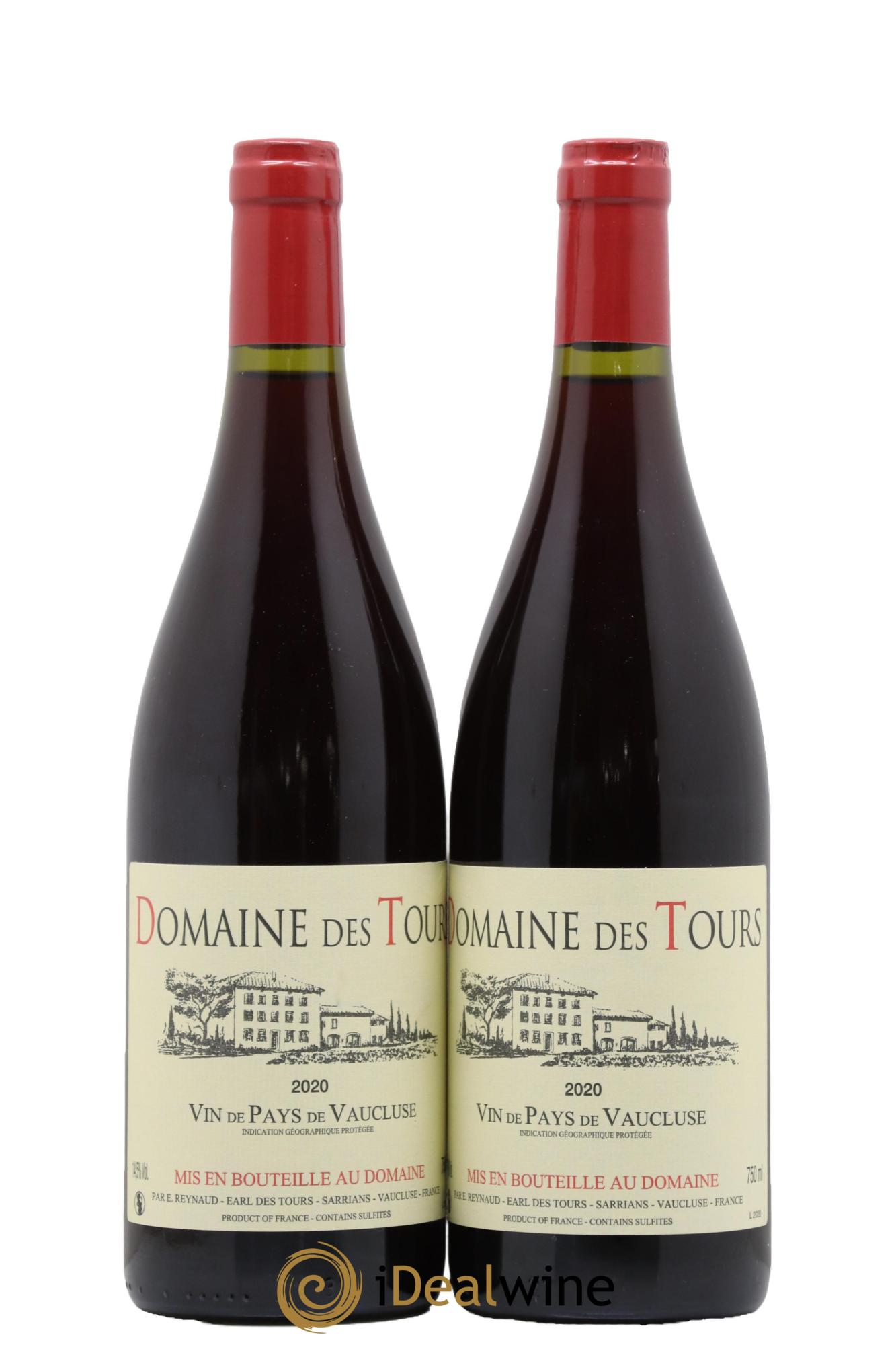 Vaucluse (Vin de Pays de Vaucluse) Domaine des Tours Emmanuel Reynaud 2020 - Lot de 2 bouteilles - 0