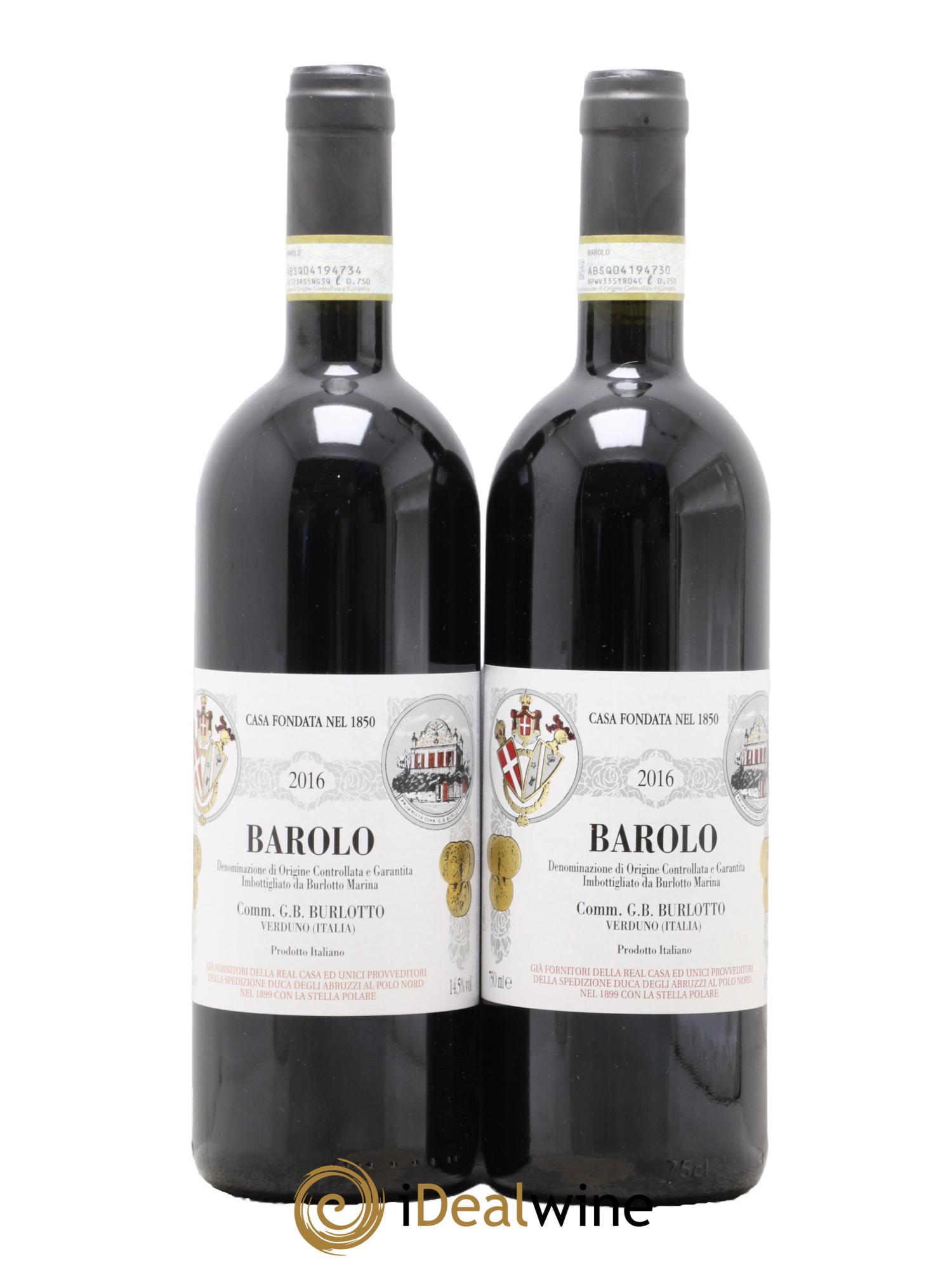 Barolo DOCG Comm. Giovan Battista Burlotto 2016 - Lotto di 2 bottiglie - 0