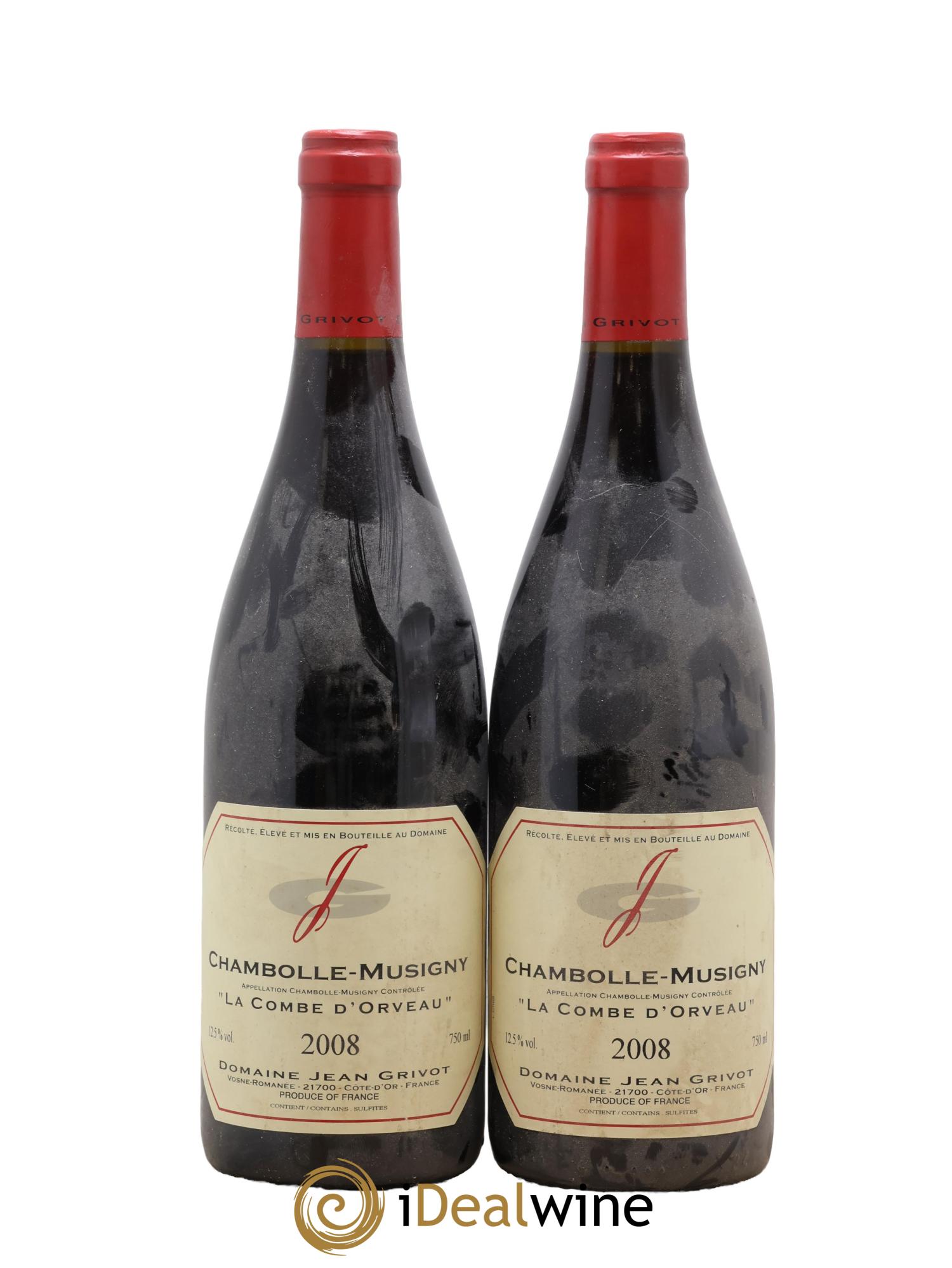 Chambolle-Musigny Combe d'Orveau Jean Grivot 2008 - Lot de 2 bouteilles - 0