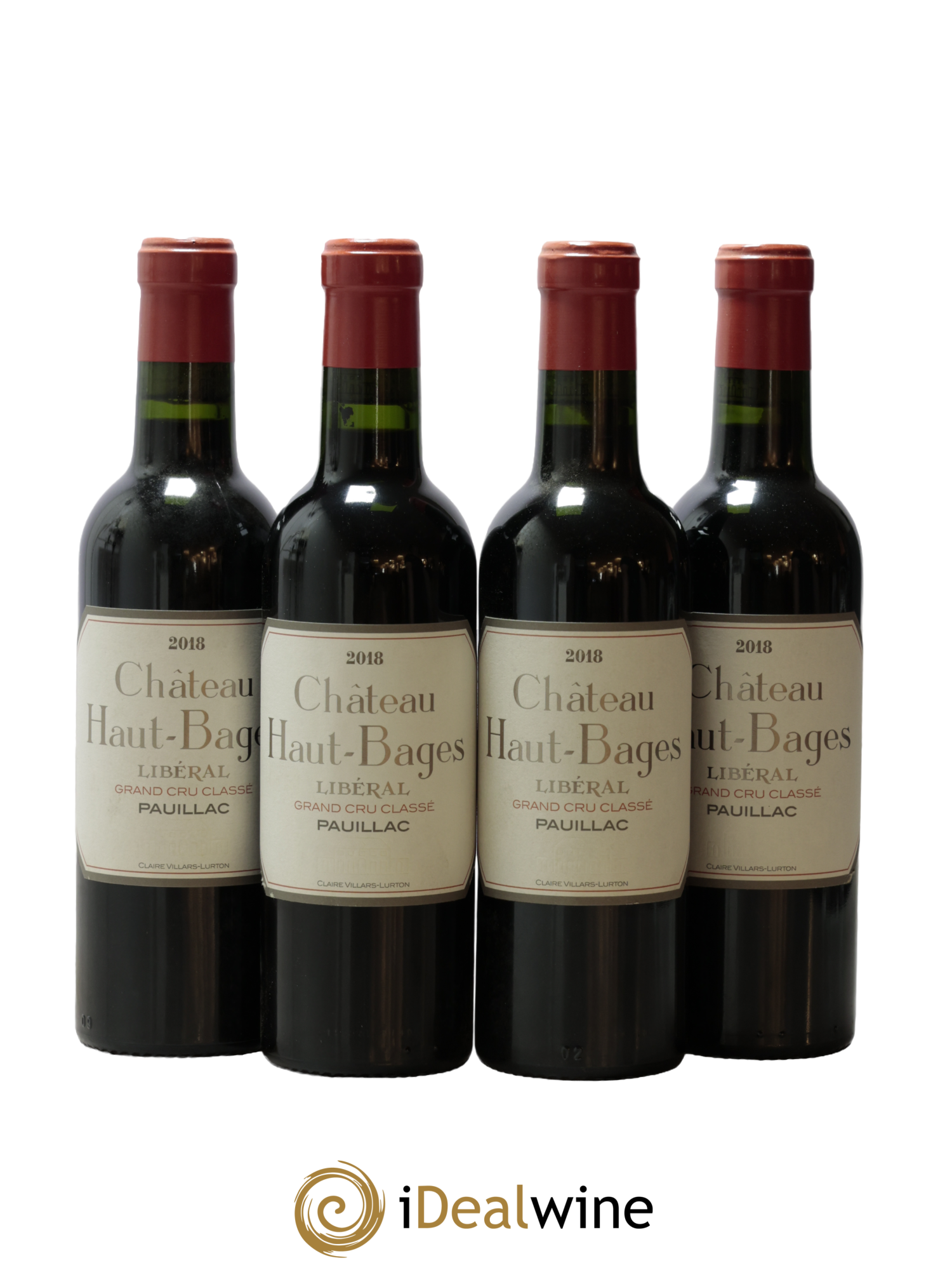 Château Haut Bages Libéral 5ème Grand Cru Classé 2018 - Lot de 4 demi bouteilles - 0