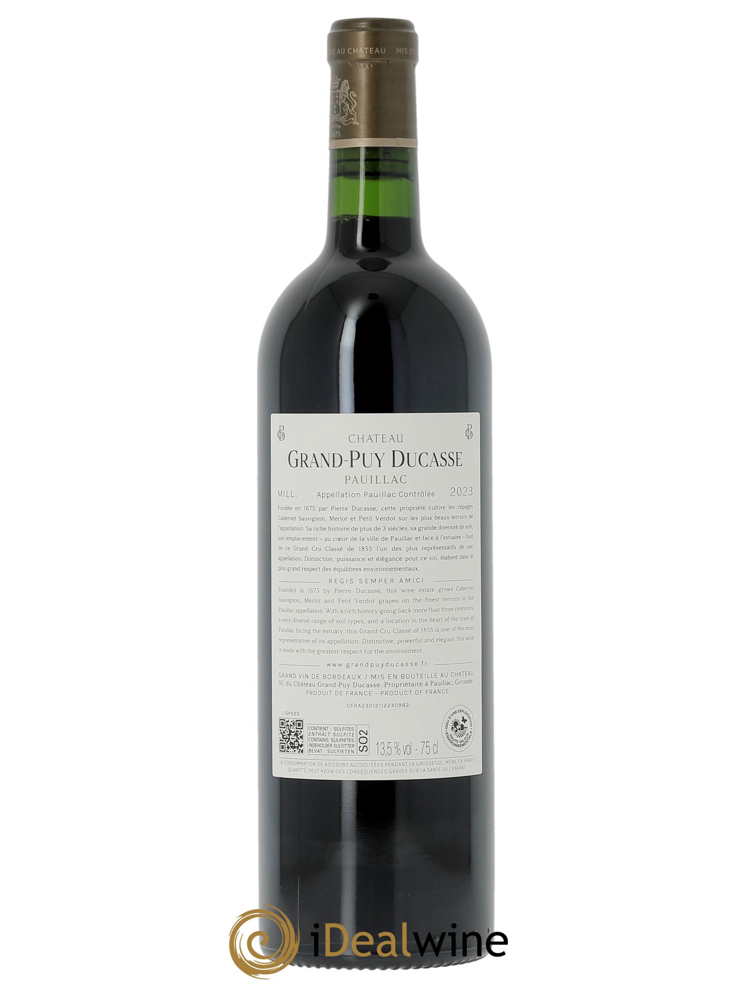 Château Grand Puy Ducasse 5ème Grand Cru Classé (CBO à partir de 6 bts) 2023 - Lot de 1 bouteille - 1
