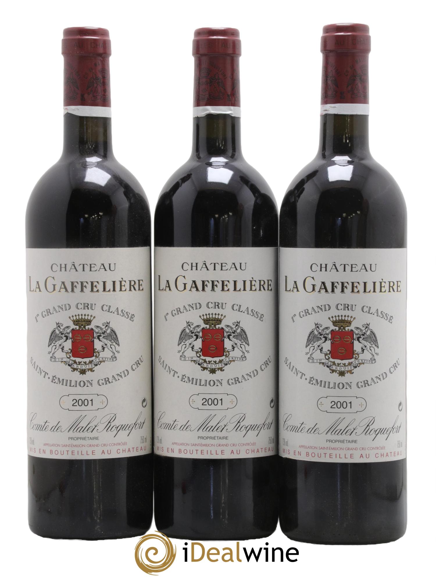 Château la Gaffelière 1er Grand Cru Classé B 2001 - Posten von 3 Flaschen - 0