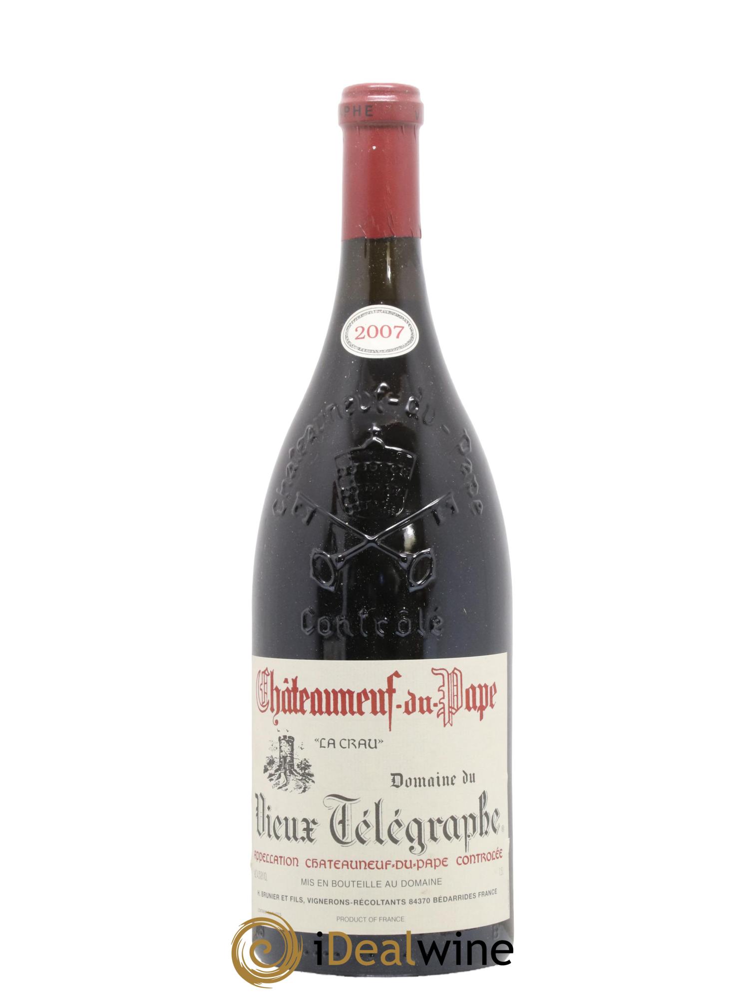 Châteauneuf-du-Pape Vieux Télégraphe (Domaine du) Vignobles Brunier 2007 - Lot de 1 magnum - 0