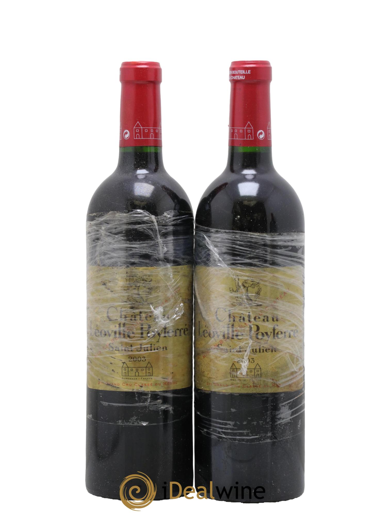 Château Léoville Poyferré 2ème Grand Cru Classé 2003 - Lot de 2 bouteilles - 0