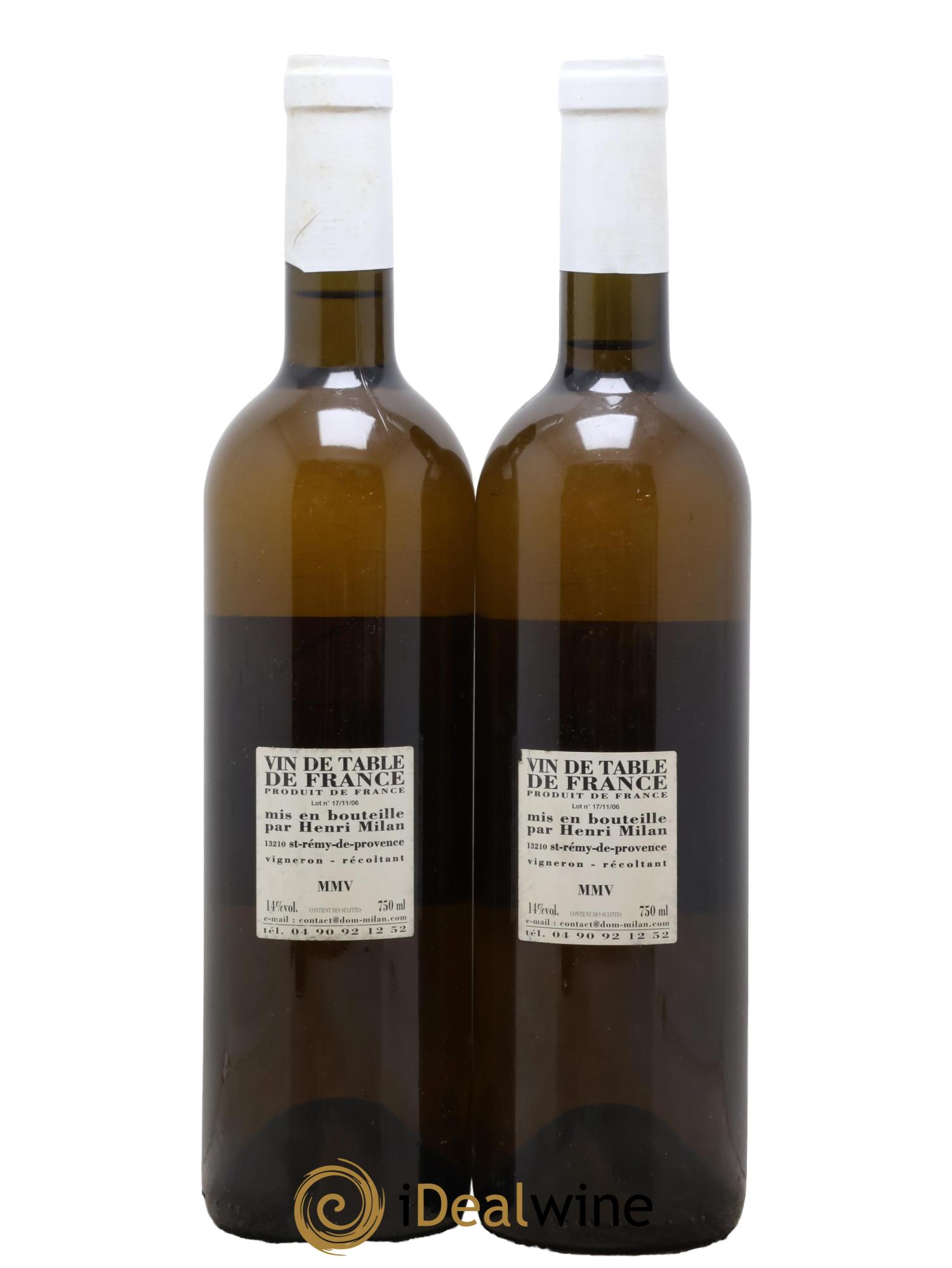 Vin de France Le Grand Blanc Henri Milan  2004 - Lotto di 2 bottiglie - 1