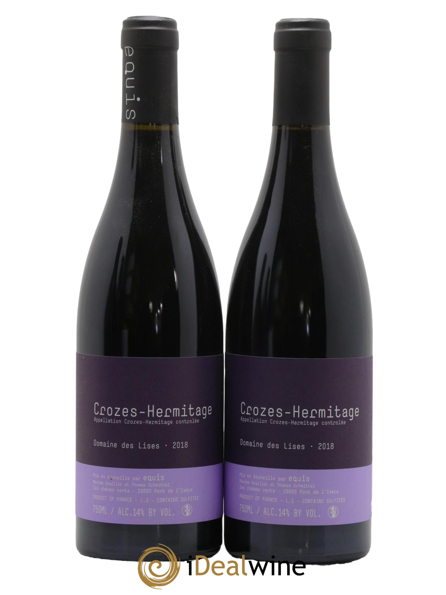 Crozes-Hermitage Lises (Domaine des) 2018 - Lot de 2 bouteilles - 0