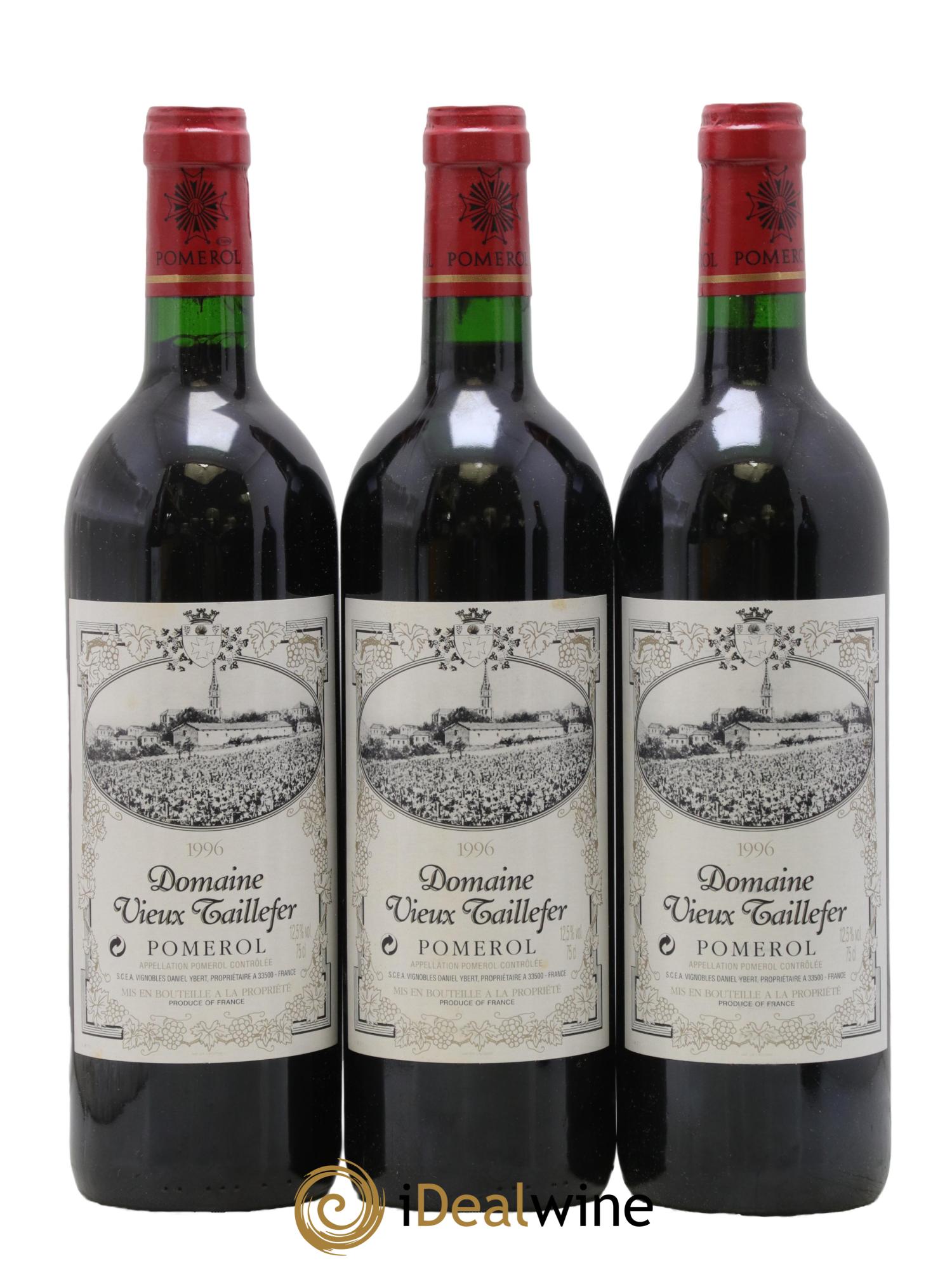 Pomerol Domaine Vieux Taillefer 1996 - Posten von 3 Flaschen - 0