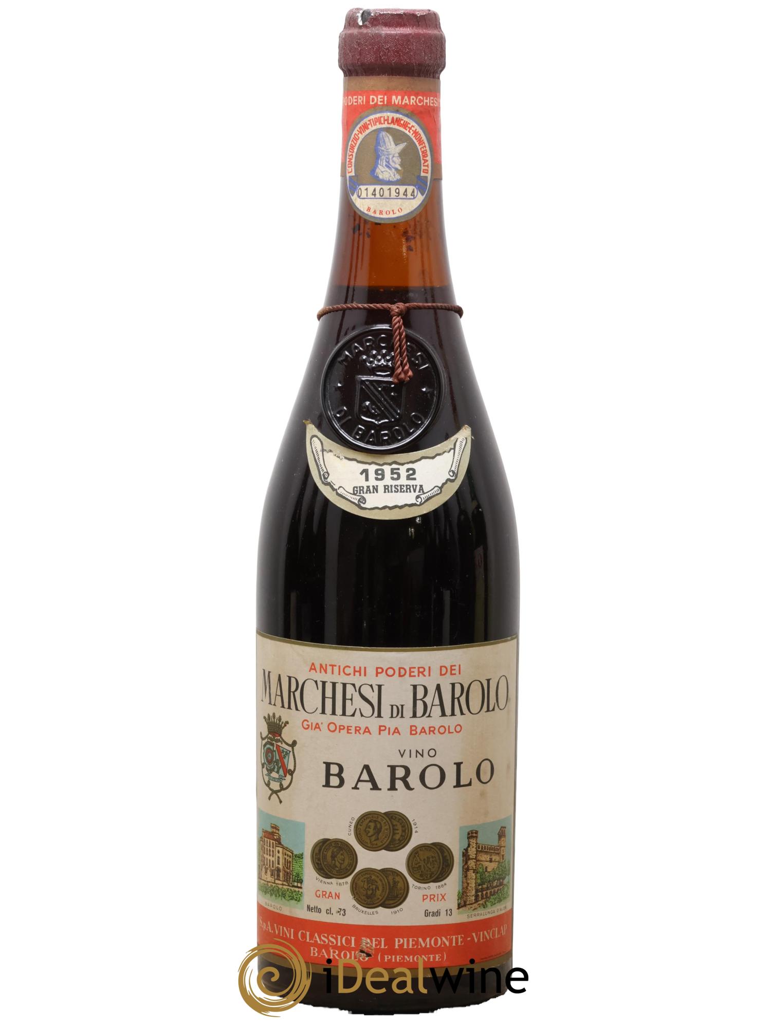 Barolo DOCG Gran Riserva Marchesi di Barolo 1952 - Lot of 1 bottle - 0