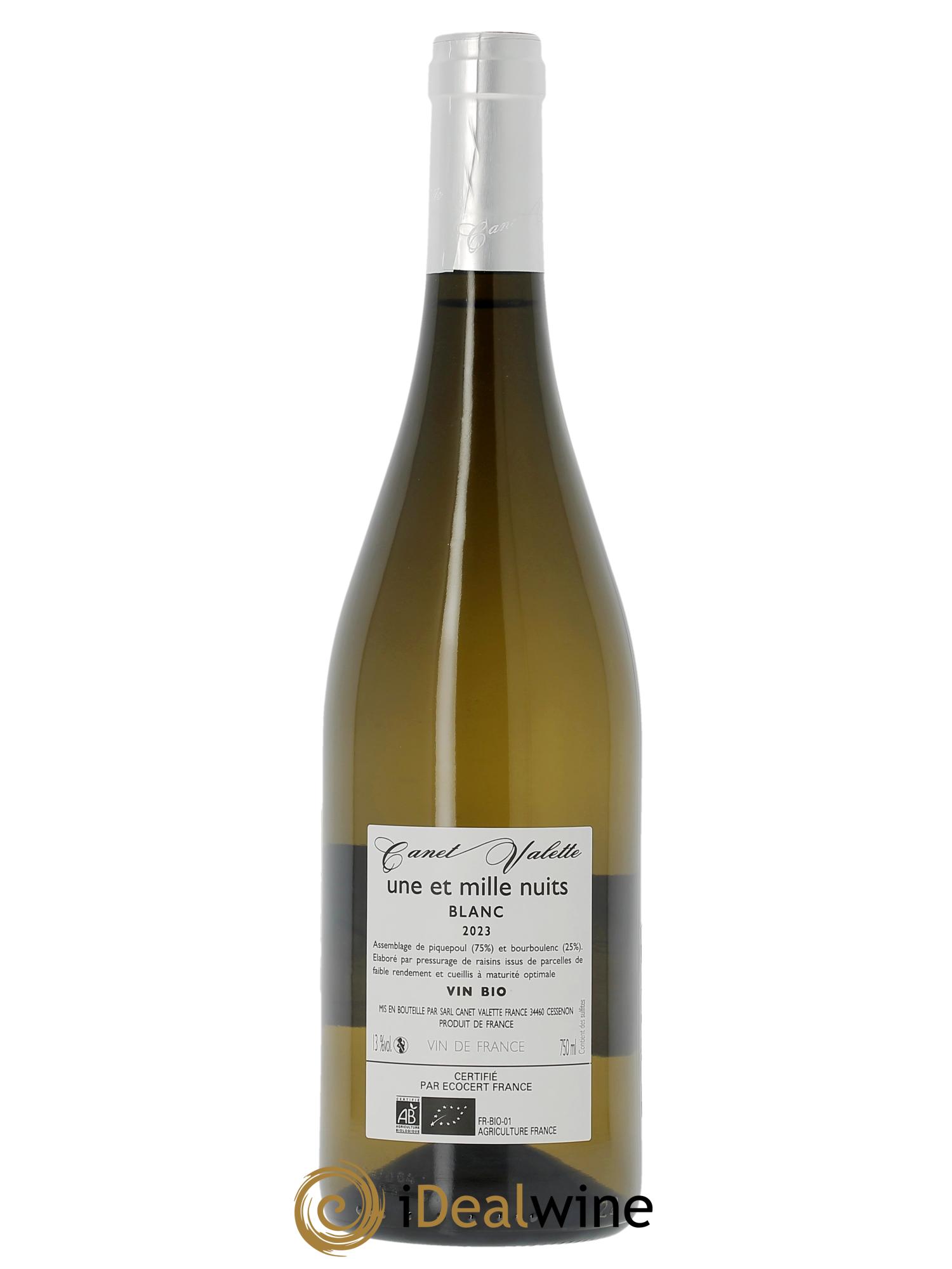 Vin de France Une et mille nuits Canet-Valette (Domaine)  2023 - Lot of 1 bottle - 1
