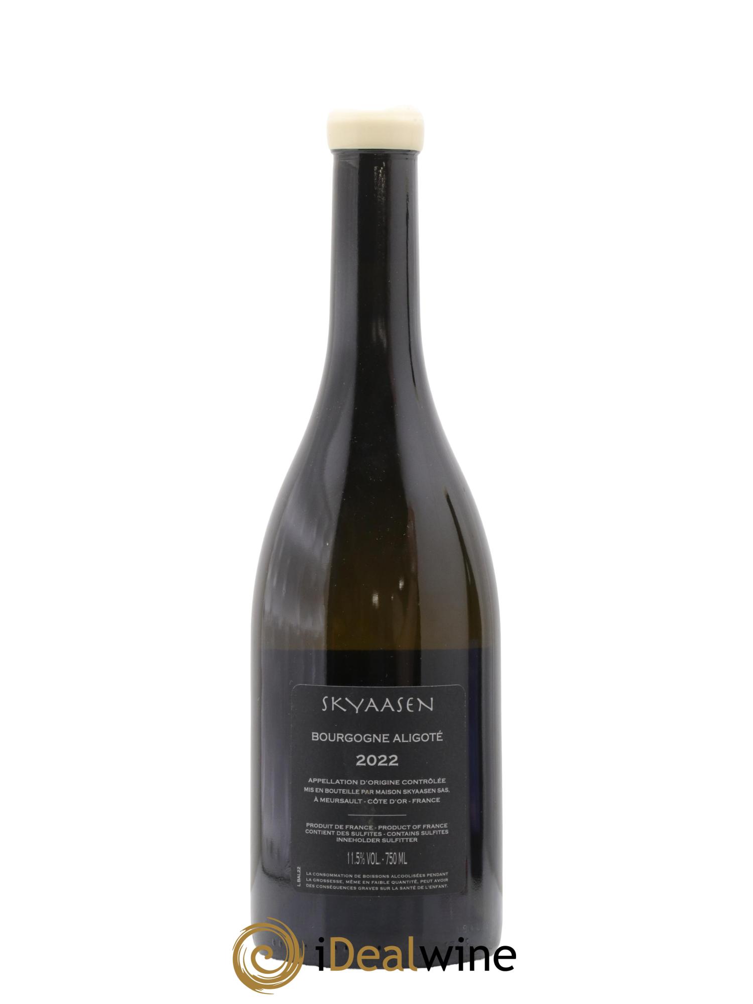 Bourgogne Aligoté Maison Skyaasen 2022 - Lot de 1 bouteille - 1