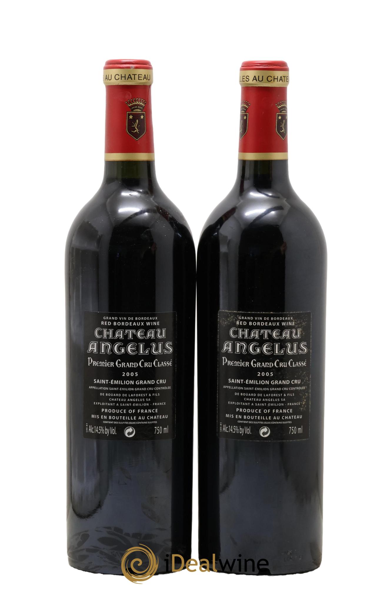Château Angélus 1er Grand Cru Classé A 2005 - Lot of 2 bottles - 1
