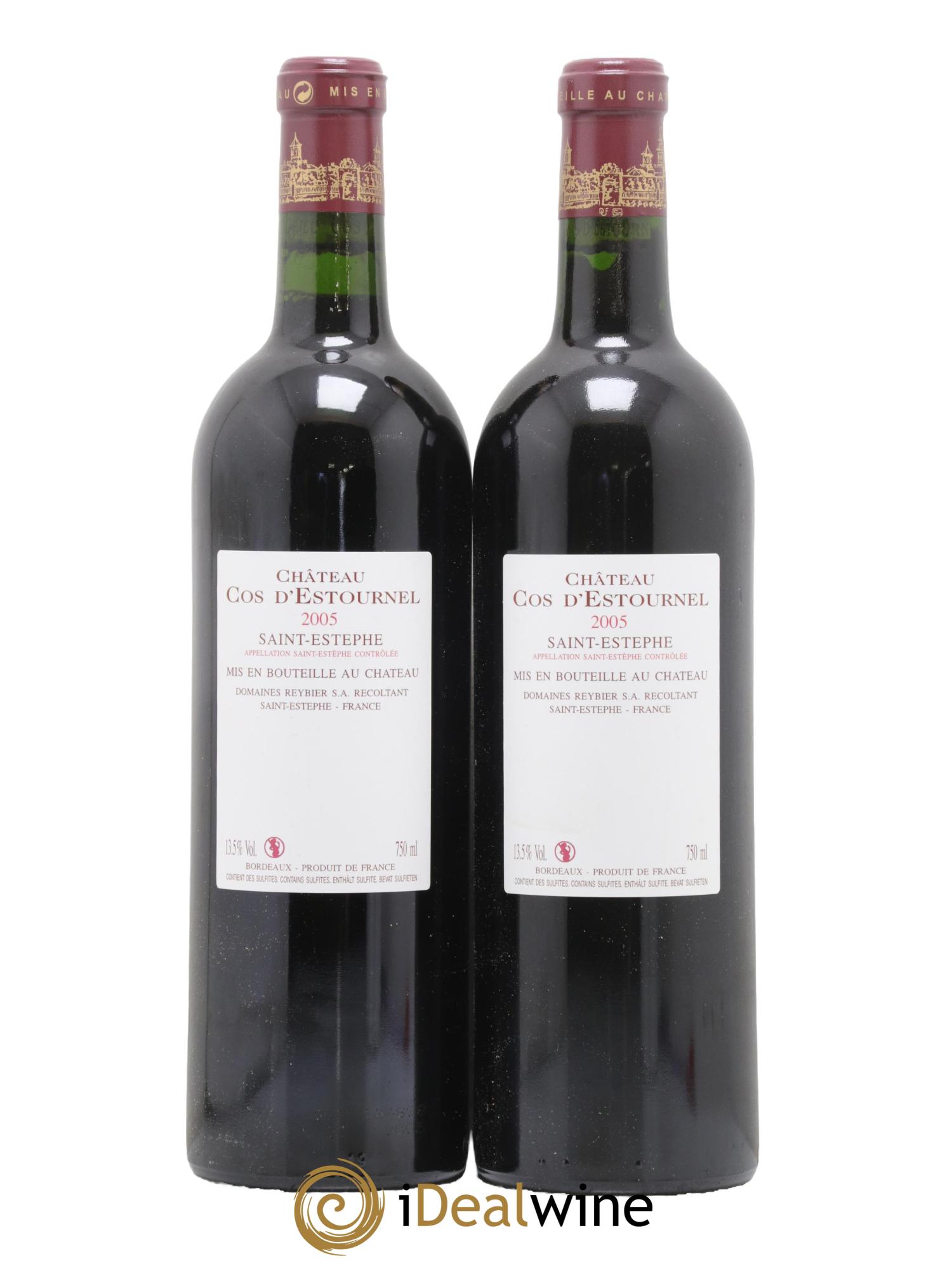 Cos d'Estournel 2ème Grand Cru Classé 2005 - Lot of 2 bottles - 1