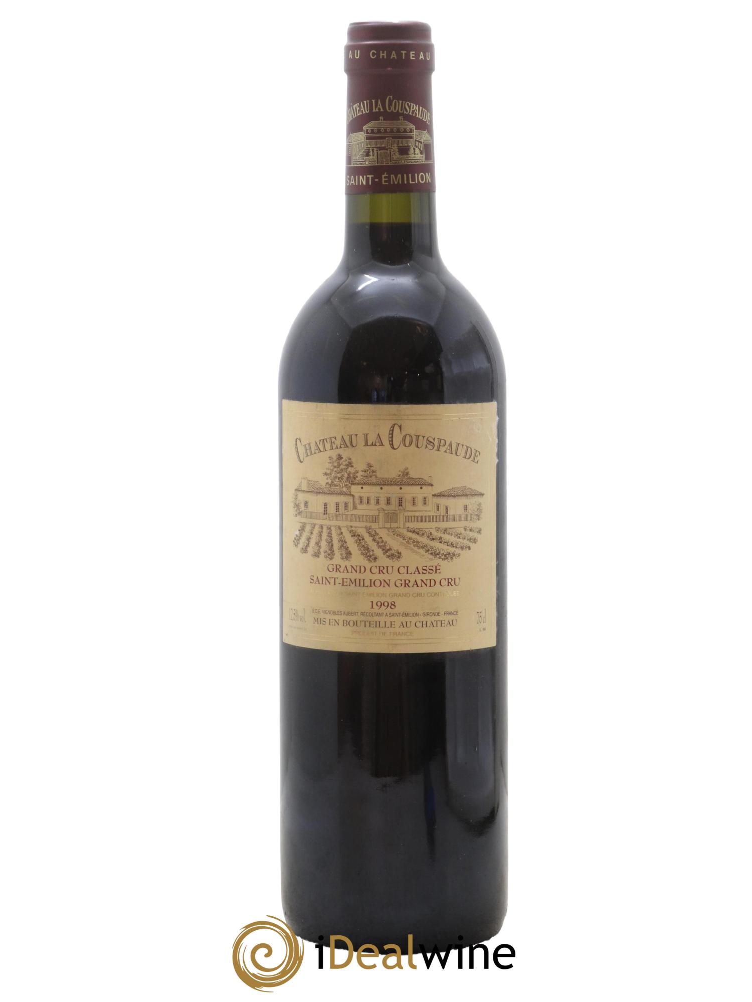 Château la Couspaude Grand Cru Classé 1998 - Lot de 1 bouteille - 0