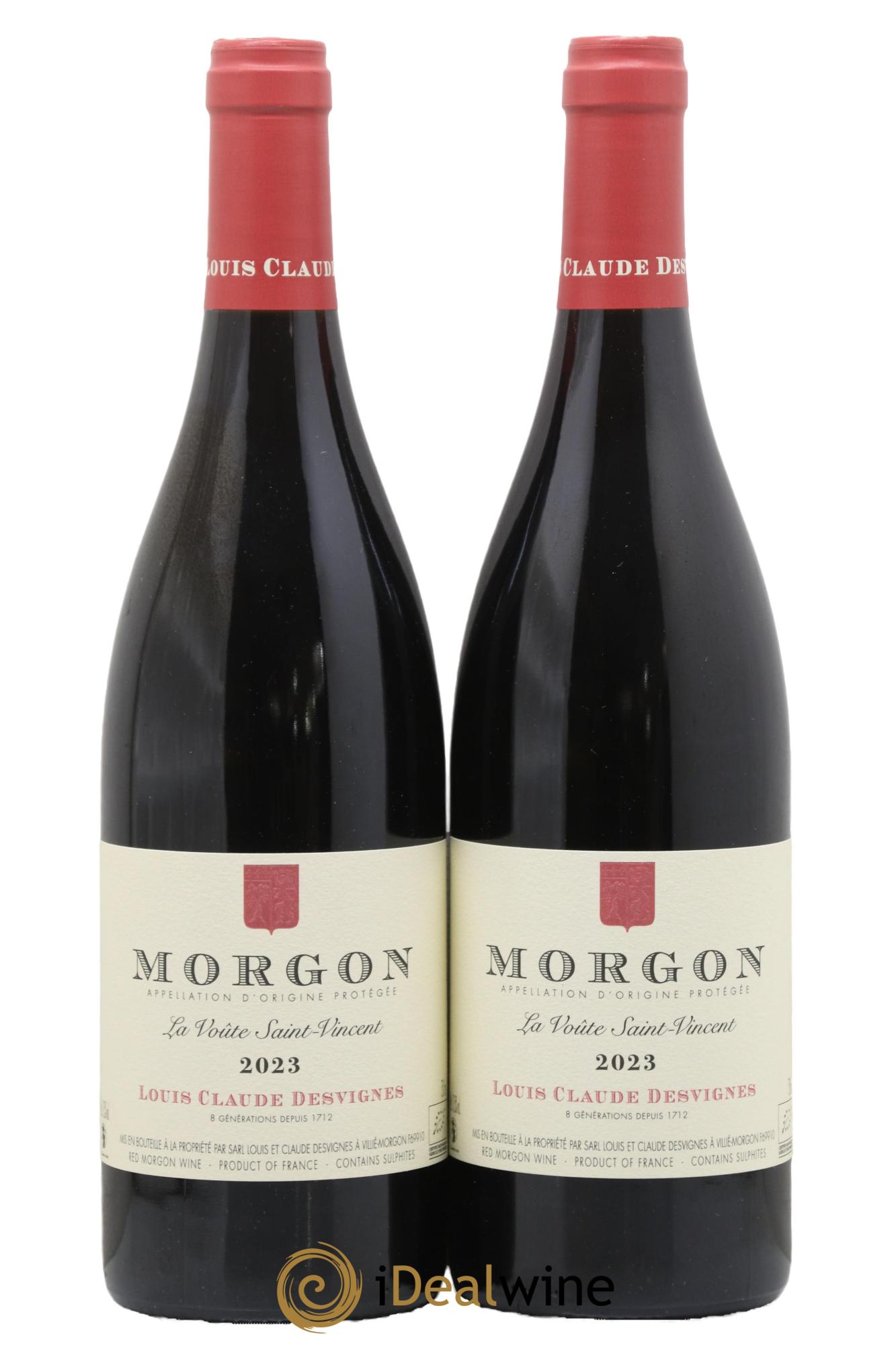 Morgon La Voûte Saint Vincent Louis-Claude Desvignes 2023 - Lot of 2 bottles - 0