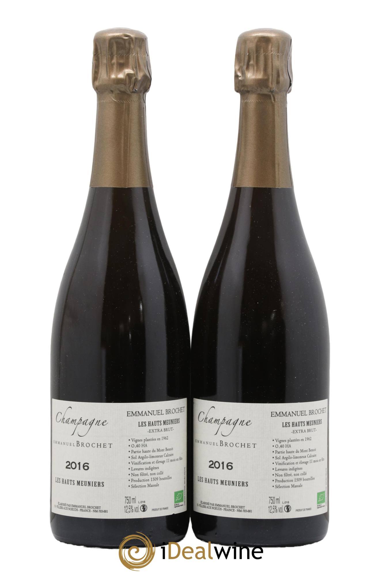 Les Hauts Meuniers Extra-Brut Emmanuel Brochet 2016 - Lot de 2 bouteilles - 0