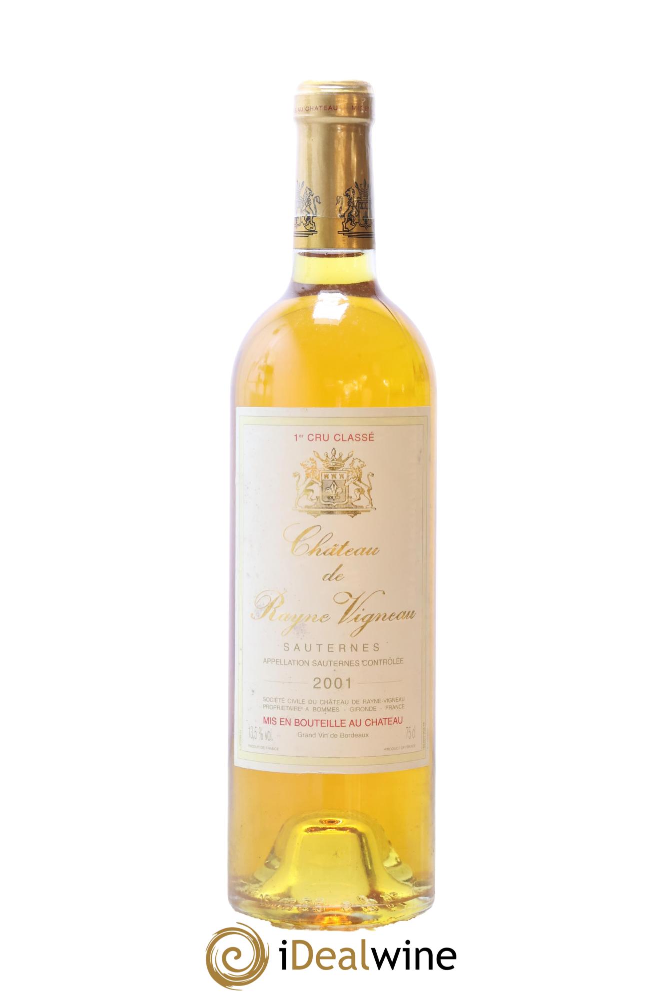Château de Rayne Vigneau 1er Grand Cru Classé 2001 - Lotto di 1 bottiglia - 0