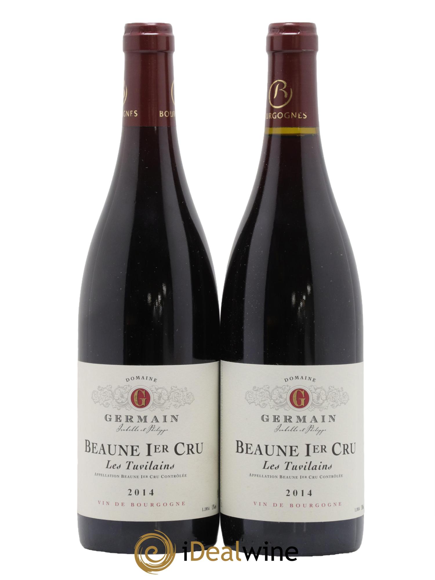 Beaune 1er Cru Les Tuvilains Domaine Philippe Germain 2014 - Lot de 2 bouteilles - 0