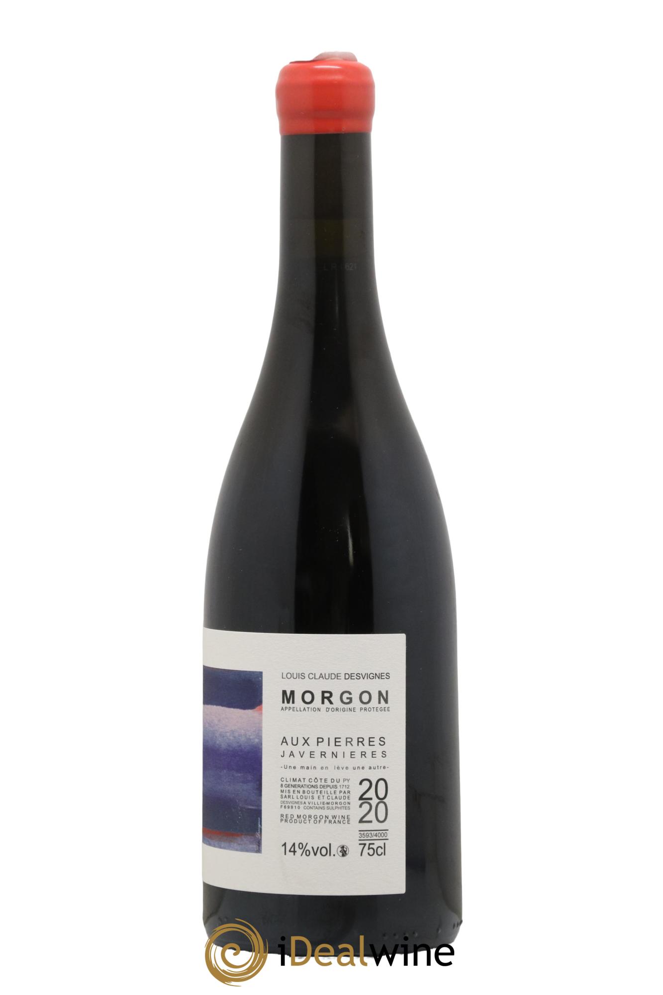 Morgon Javernières Aux Pierres Louis-Claude Desvignes 2020 - Lot de 1 bouteille - 1