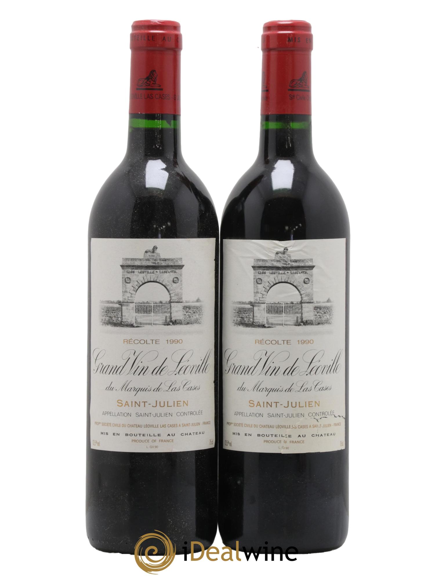 Château Léoville Las Cases 2ème Grand Cru Classé 1990 - Lot de 2 bouteilles - 0