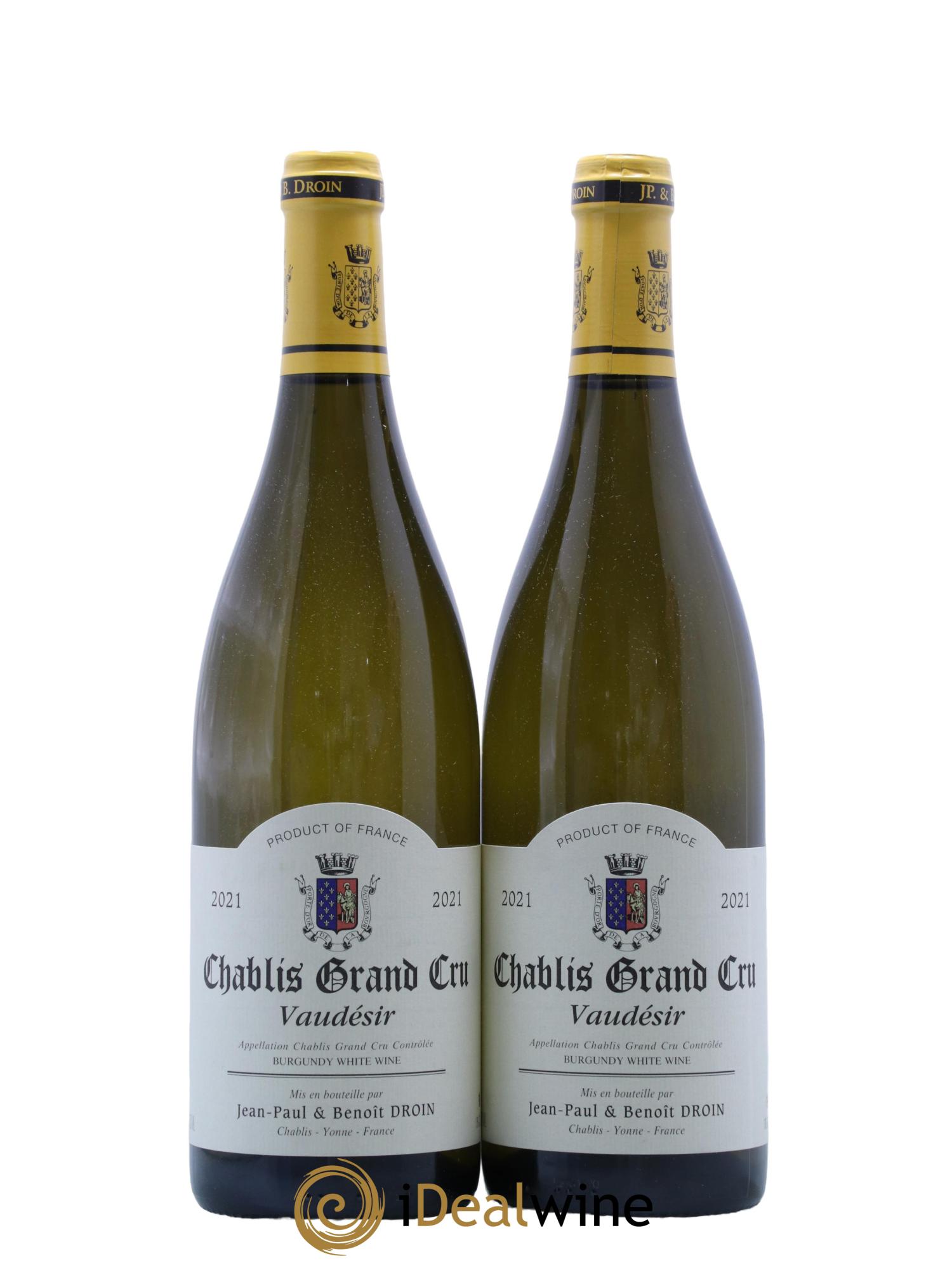 Chablis Grand Cru Vaudésir Jean-Paul & Benoît Droin (Domaine) 2021 - Lotto di 2 bottiglie - 0