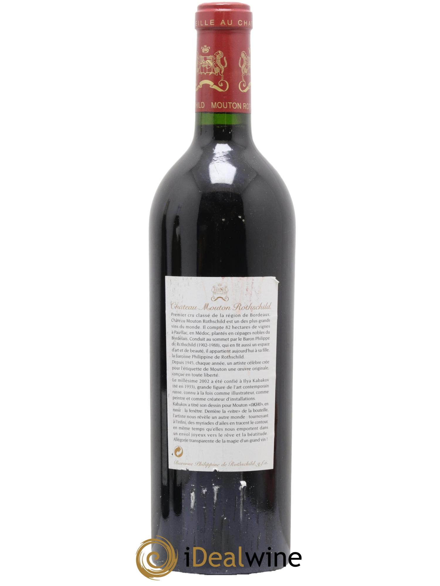 Château Mouton Rothschild 1er Grand Cru Classé 2002 - Lot de 1 bouteille - 1