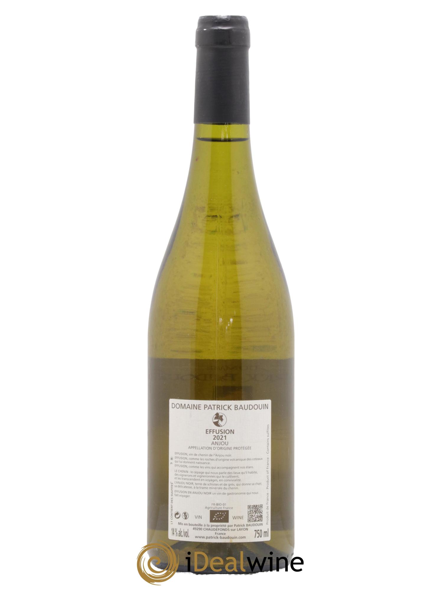 Anjou Effusion Patrick Baudouin 2021 - Lot de 1 bouteille - 1