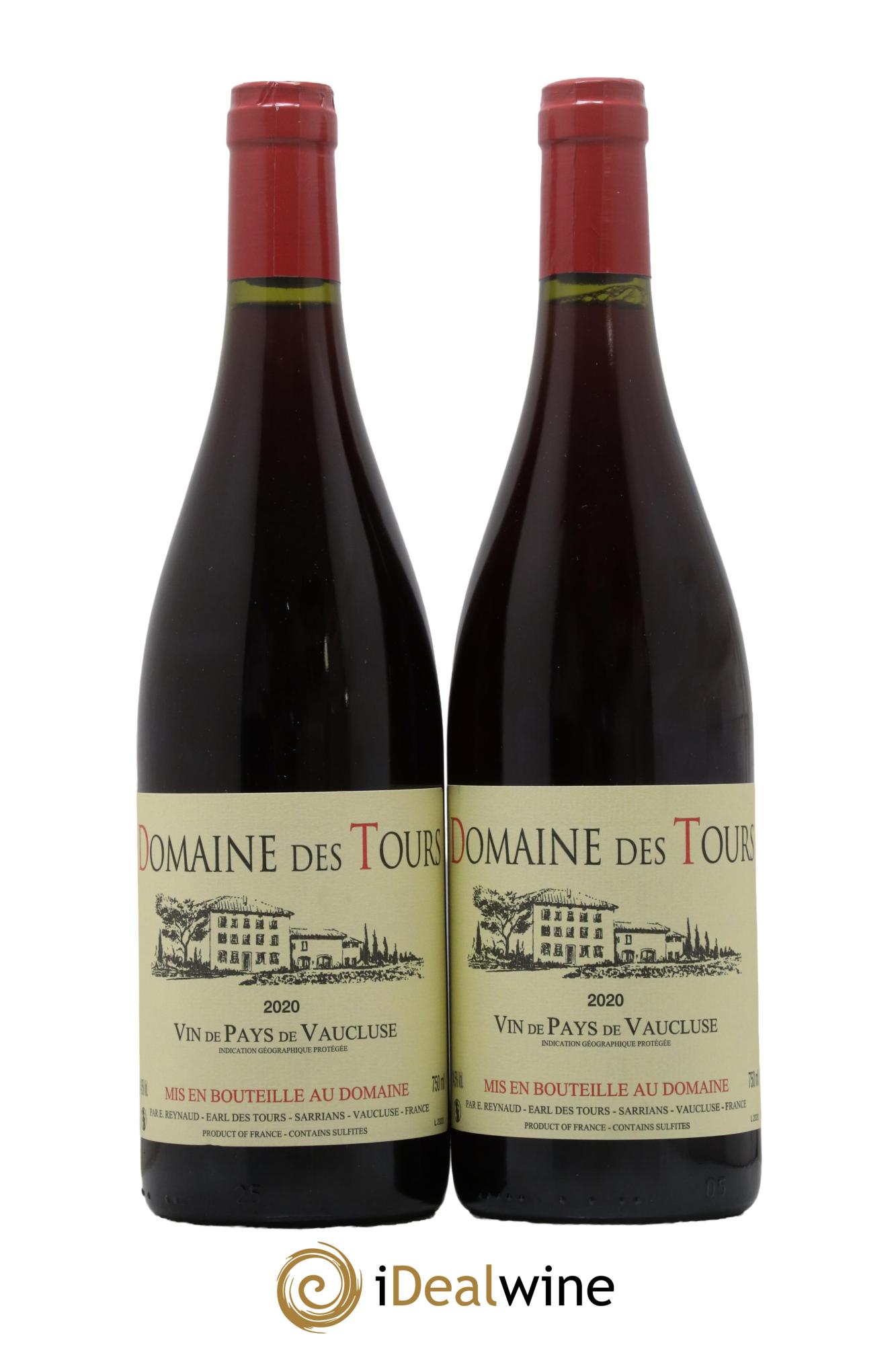 Vaucluse (Vin de Pays de Vaucluse) Domaine des Tours Emmanuel Reynaud 2020 - Lot de 2 bouteilles - 0