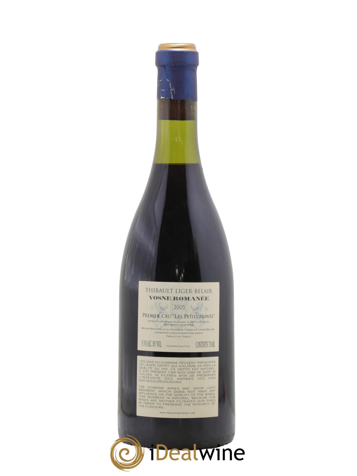 Vosne-Romanée 1er Cru Les Petits Monts Thibault Liger-Belair 2005 - Lot de 1 bouteille - 1