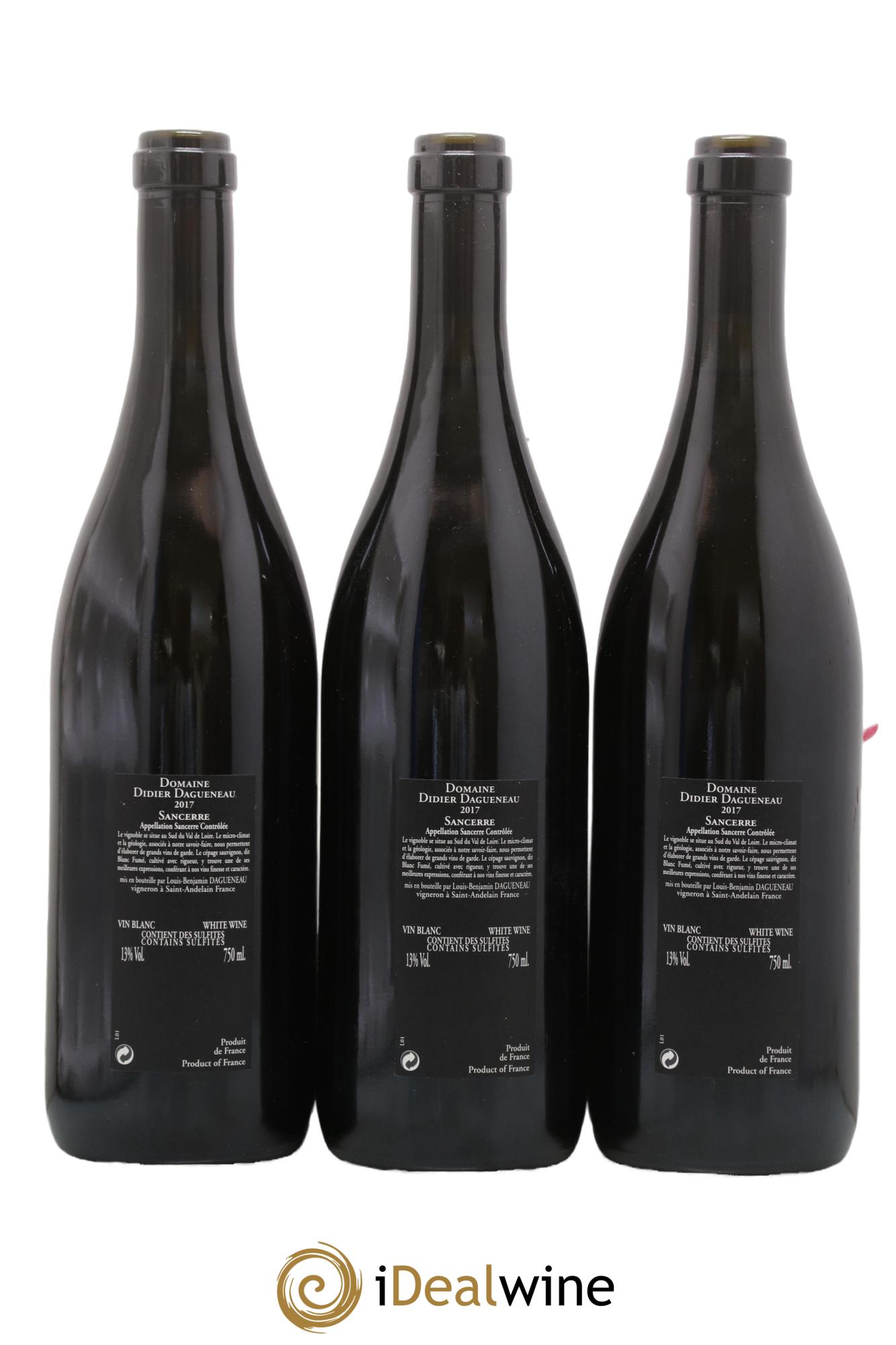 Sancerre Le Mont Damné Chavignol Dagueneau (Domaine Didier - Louis-Benjamin) 2017 - Lotto di 3 bottiglie - 1