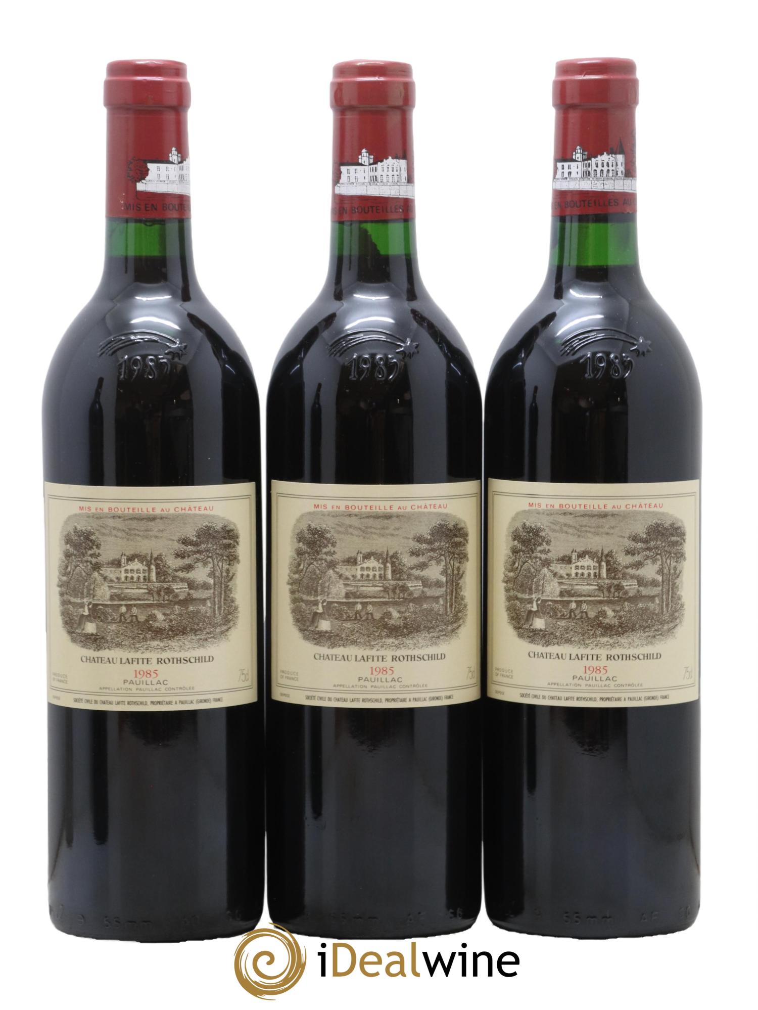 Château Lafite Rothschild 1er Grand Cru Classé 1985 - Lot de 3 bouteilles - 0