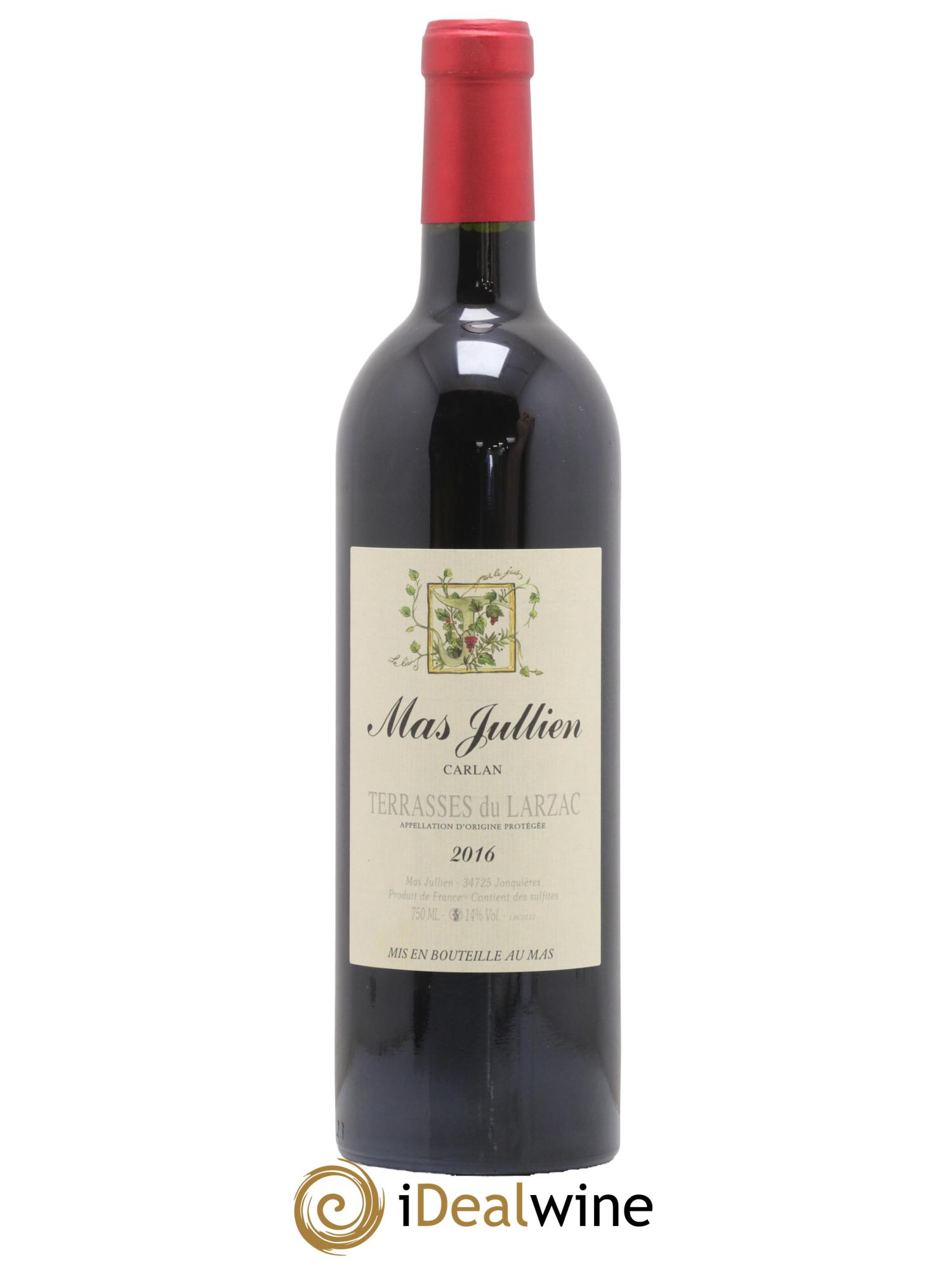 Terrasses du Larzac Mas Jullien Carlan Olivier Jullien 2016 - Lot de 1 bouteille - 0