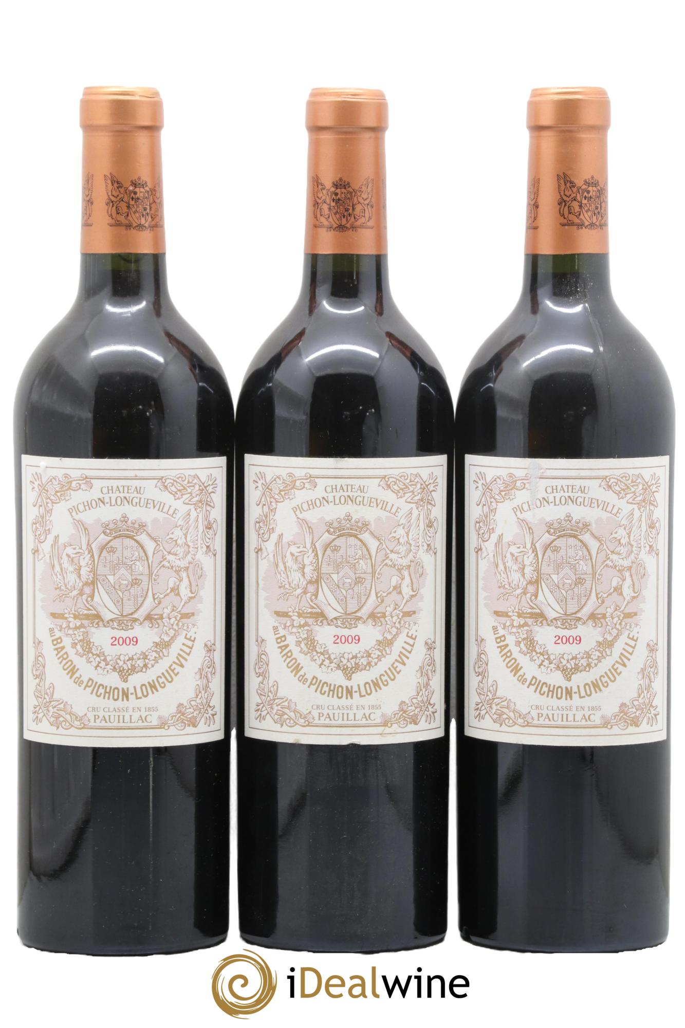 Pichon Longueville Baron 2ème Grand Cru Classé 2009 - Lot of 3 bottles - 0