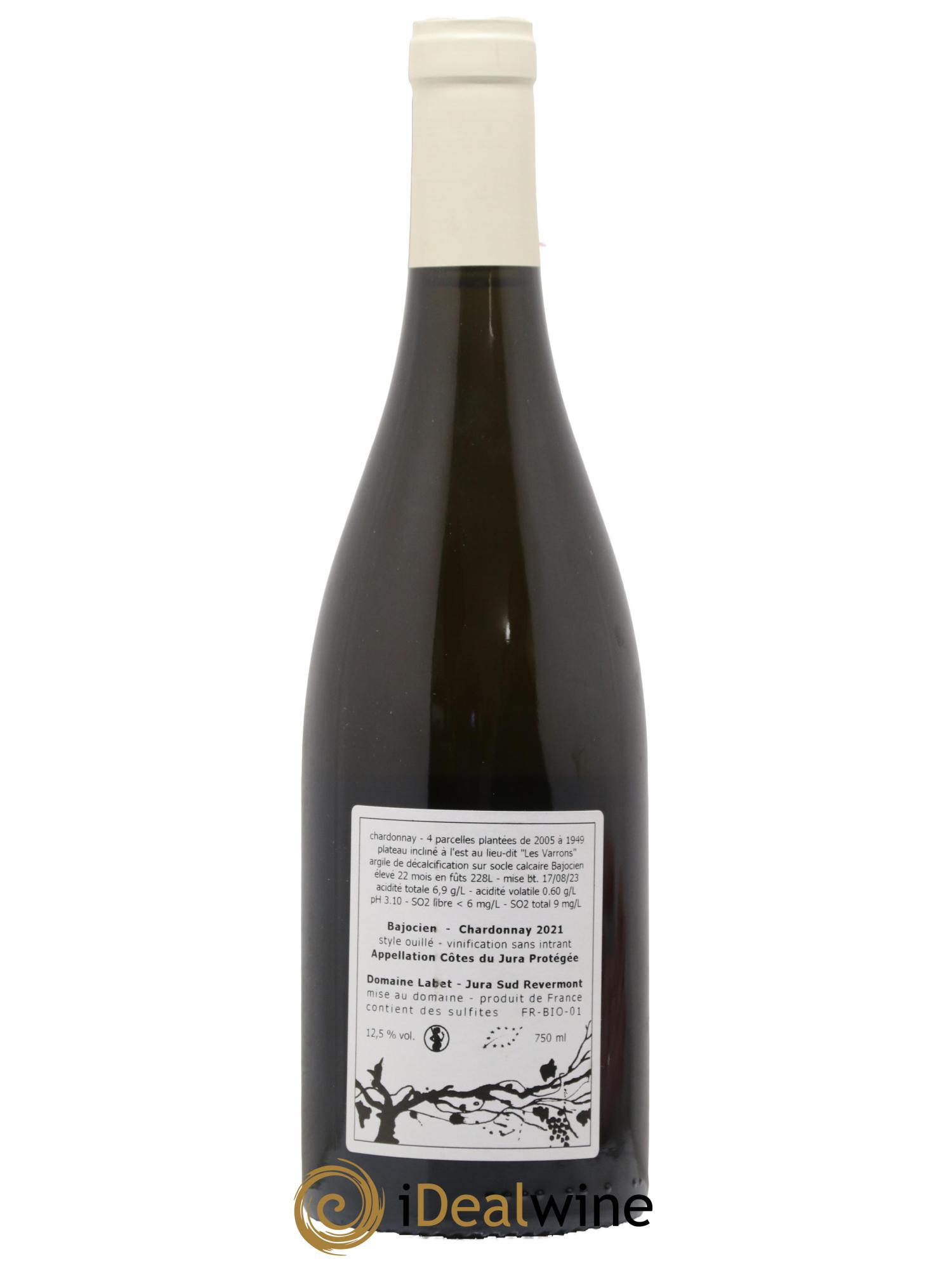Côtes du Jura Chardonnay Bajocien Romain - Julien  - Charline Labet 2021 - Lot de 1 bouteille - 1