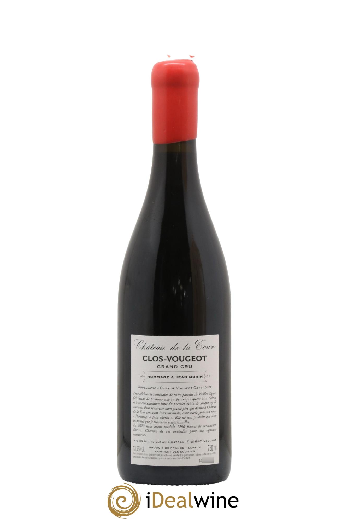 Clos de Vougeot Grand Cru Hommage à Jean Morin Château de La Tour 2020 - Lot de 1 bouteille - 2
