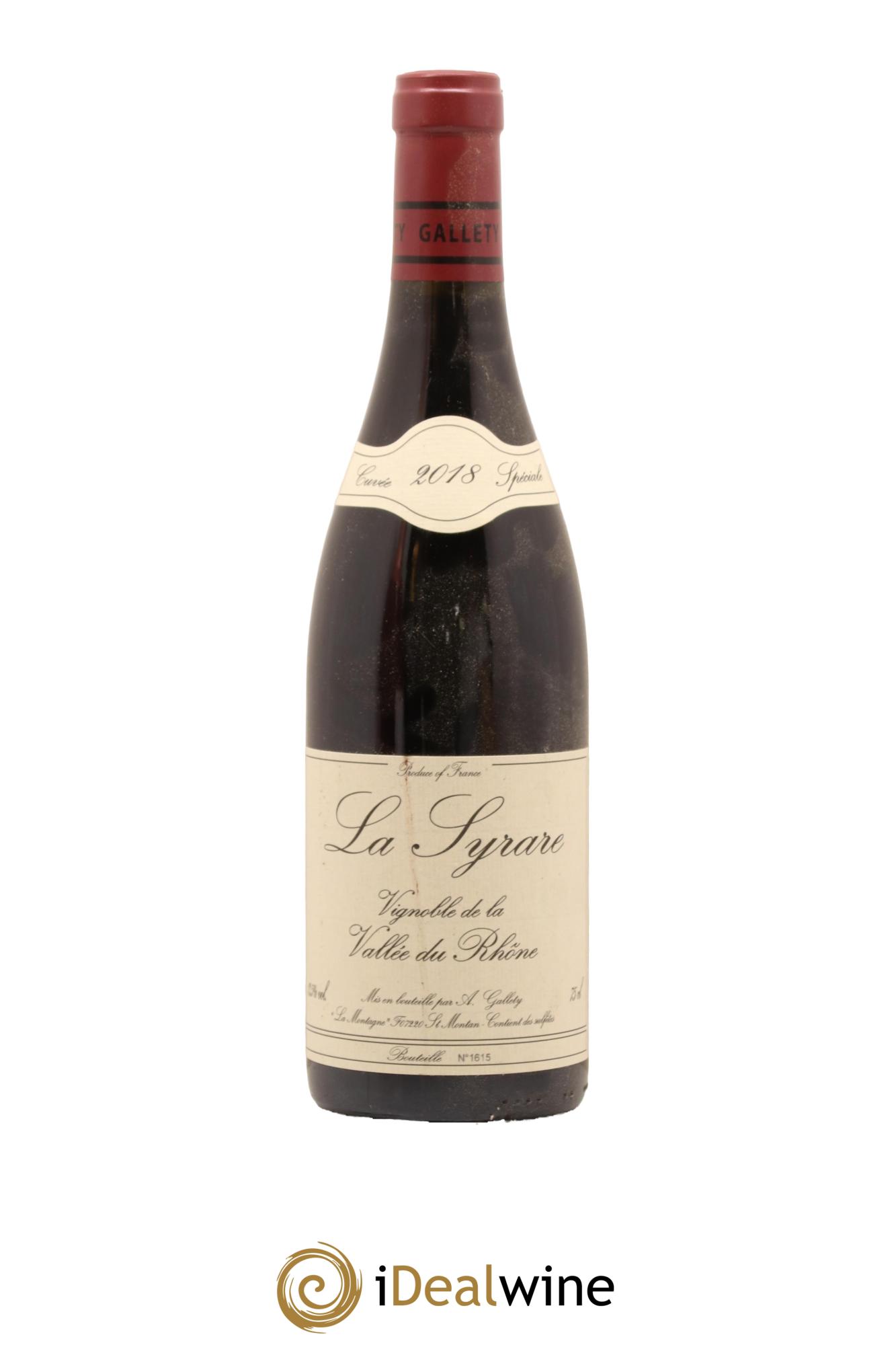 Côtes du Vivarais La Syrare Gallety (Domaine) 2018 - Lot de 1 bouteille - 0