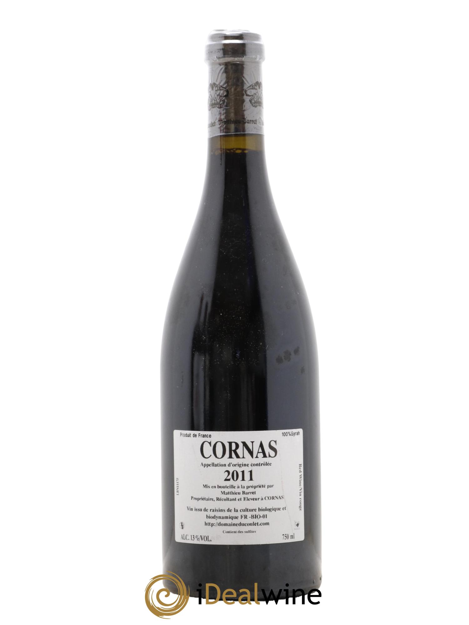 Cornas Billes Noires Coulet (Domaine du) - Matthieu Barret 2011 - Lot of 1 bottle - 1