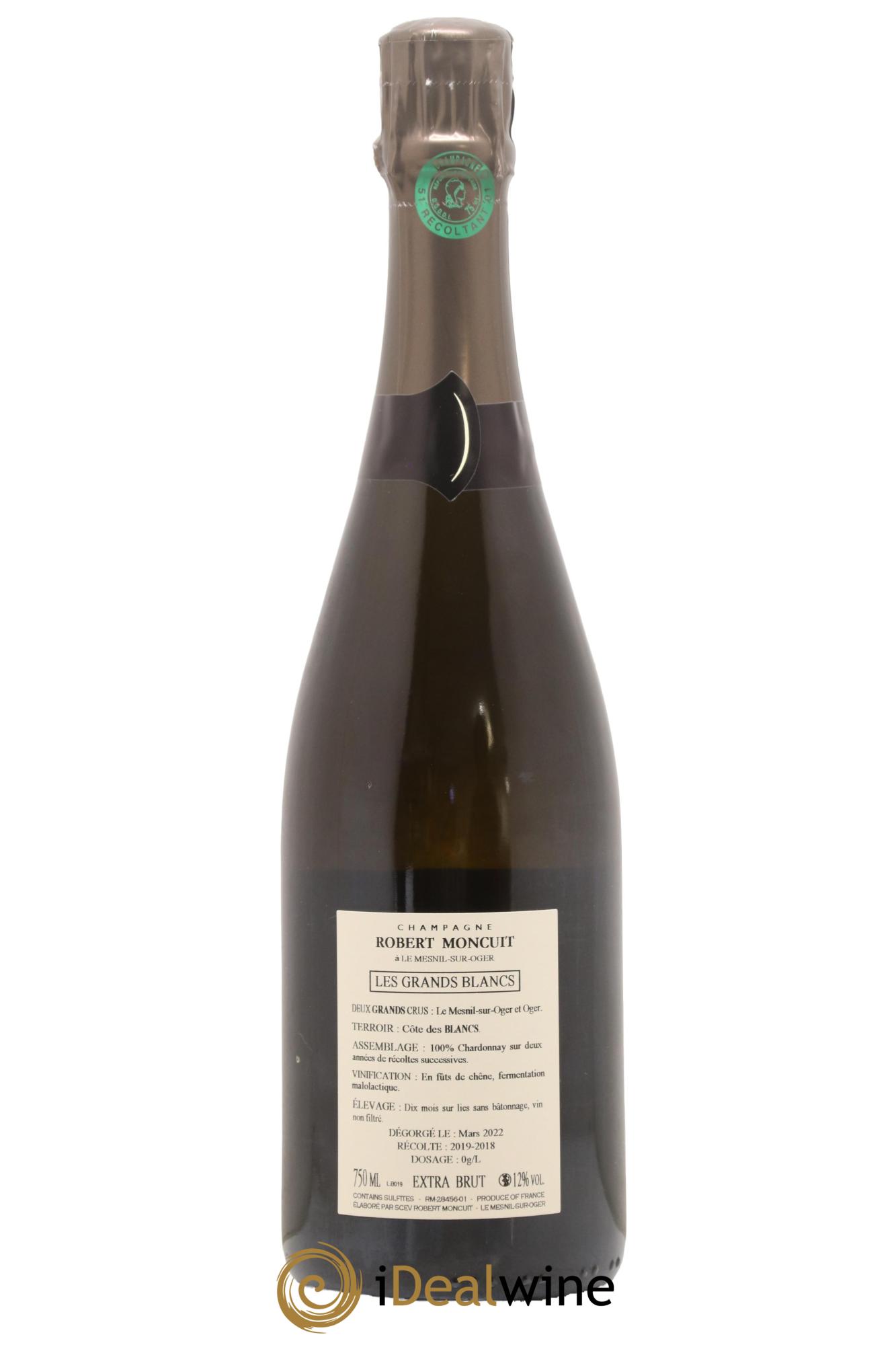 Les Grands Blancs Grand Cru Extra-Brut Robert Moncuit  - Posten von 1 Flasche - 1