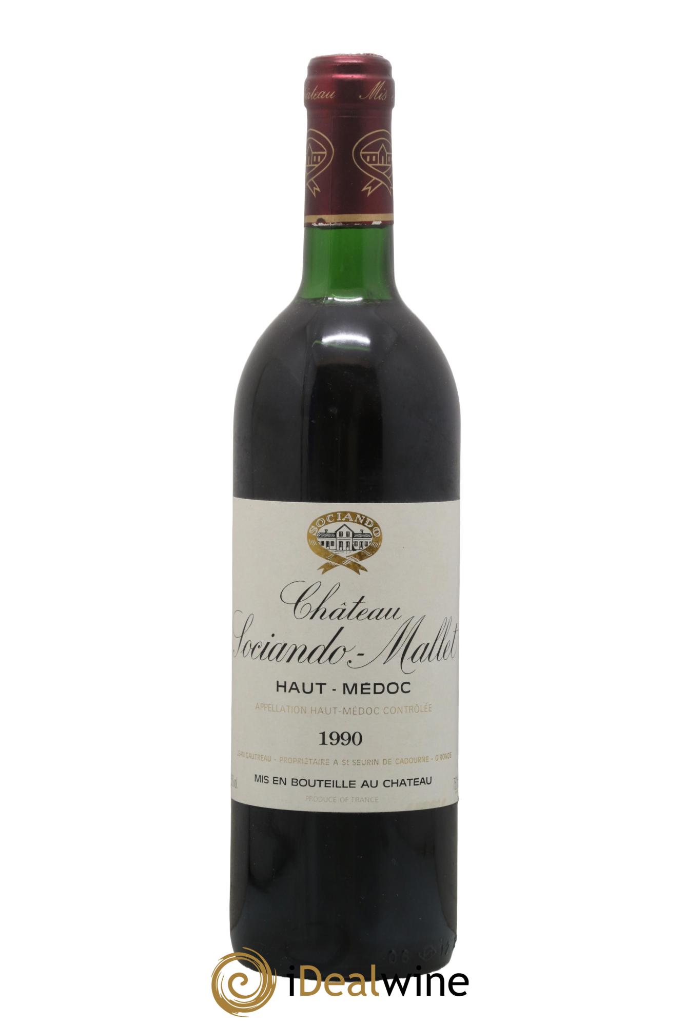 Château Sociando Mallet 1990 - Lotto di 1 bottiglia - 0