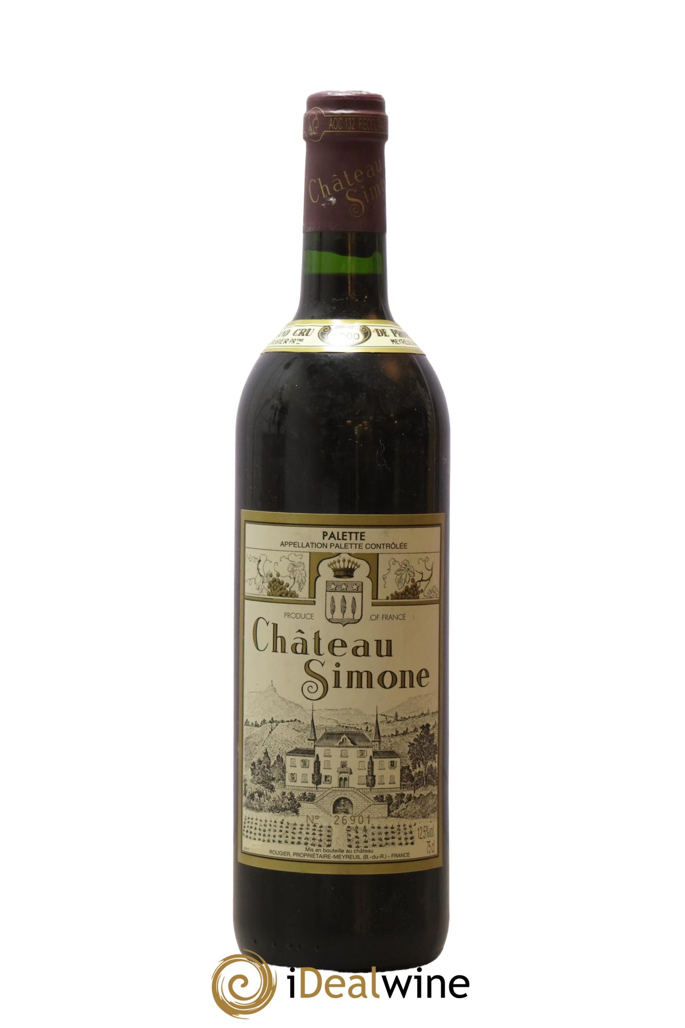 Palette Château Simone Famille Rougier 2000 - Lot de 1 bouteille - 0